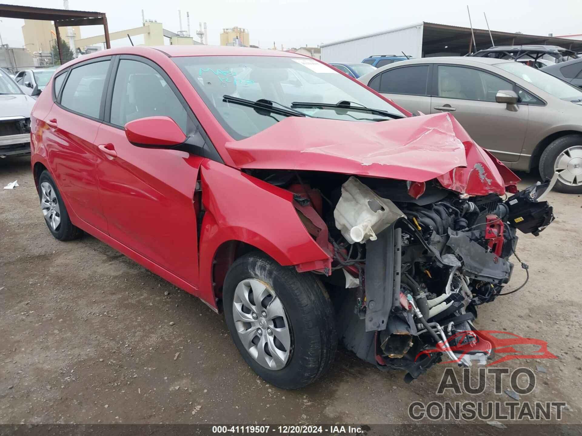 HYUNDAI ACCENT 2017 - KMHCT5AE0HU301802