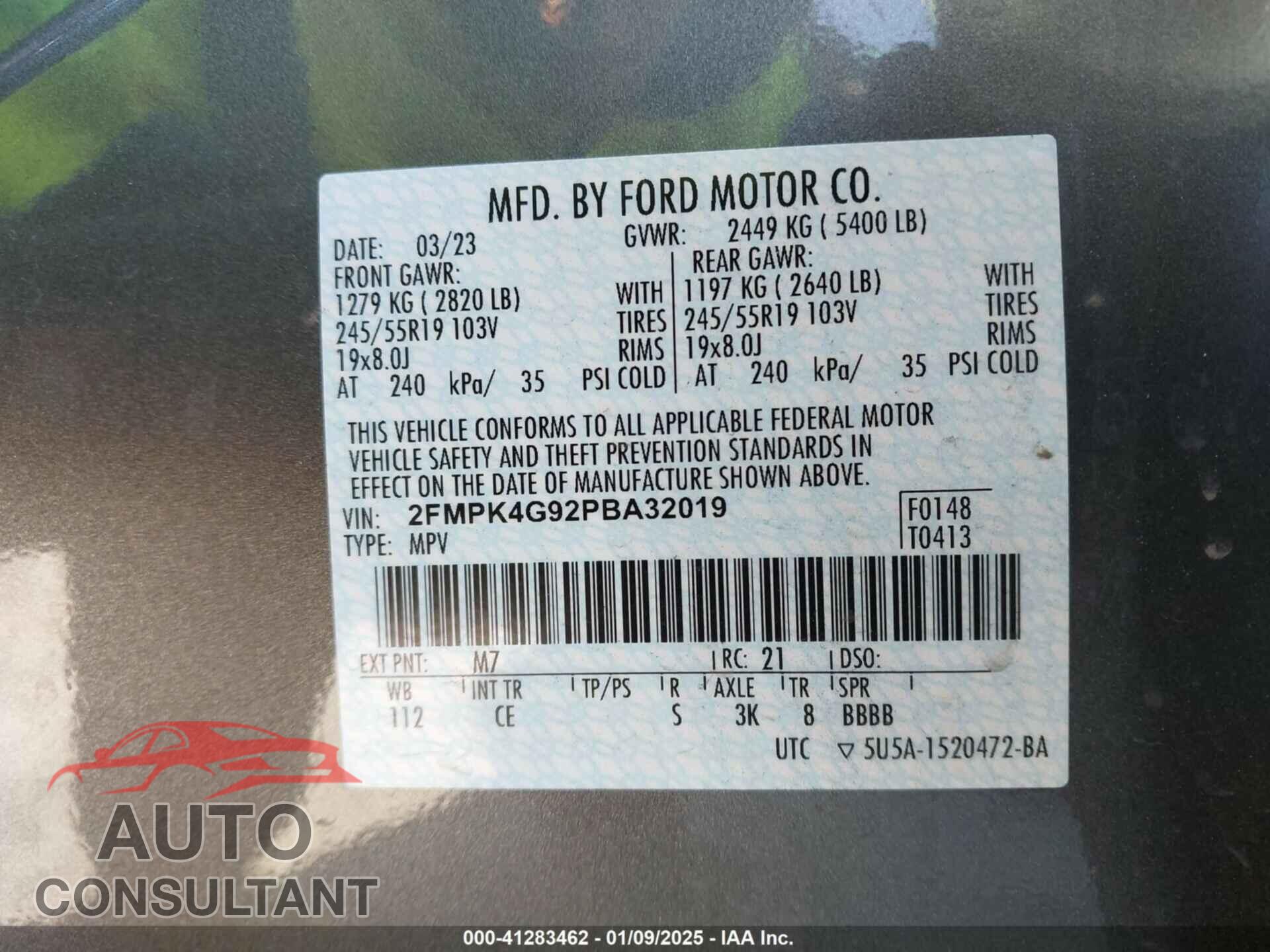 FORD EDGE 2023 - 2FMPK4G92PBA32019