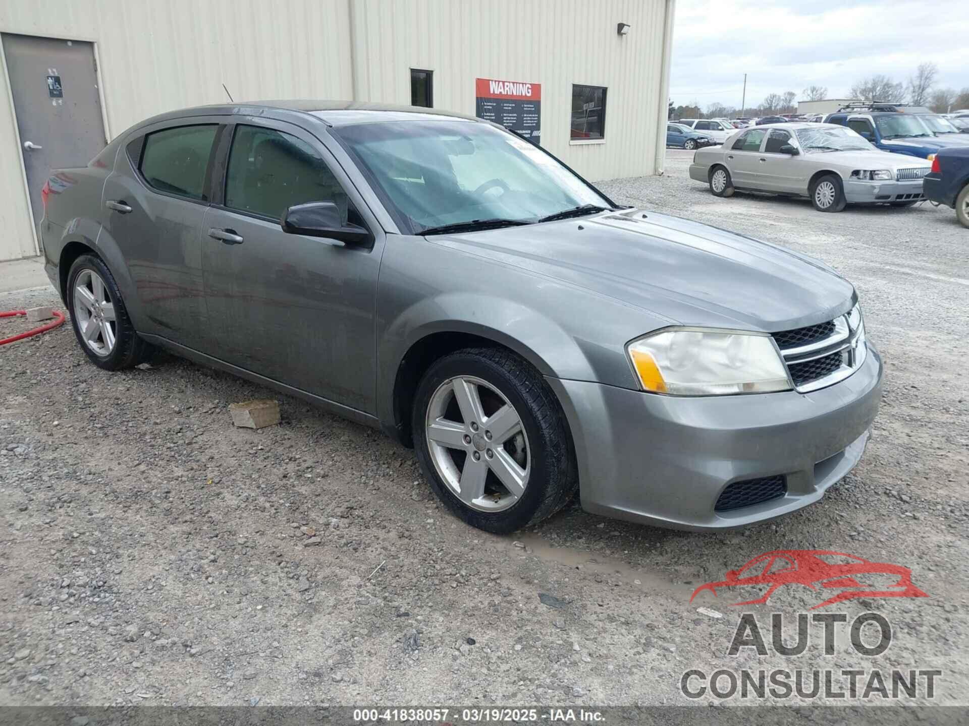 DODGE AVENGER 2013 - 1C3CDZAB9DN707407