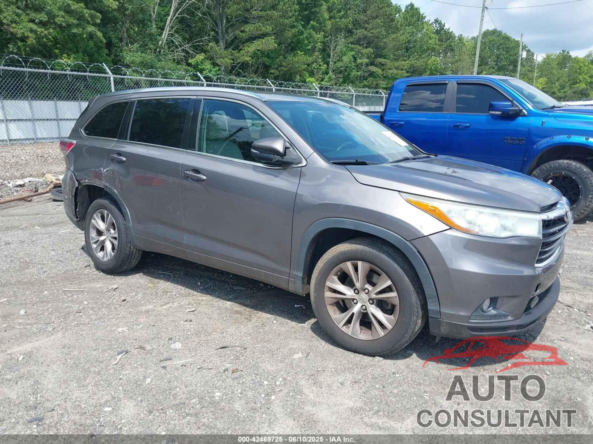 TOYOTA HIGHLANDER 2015 - 5TDKKRFH3FS109000