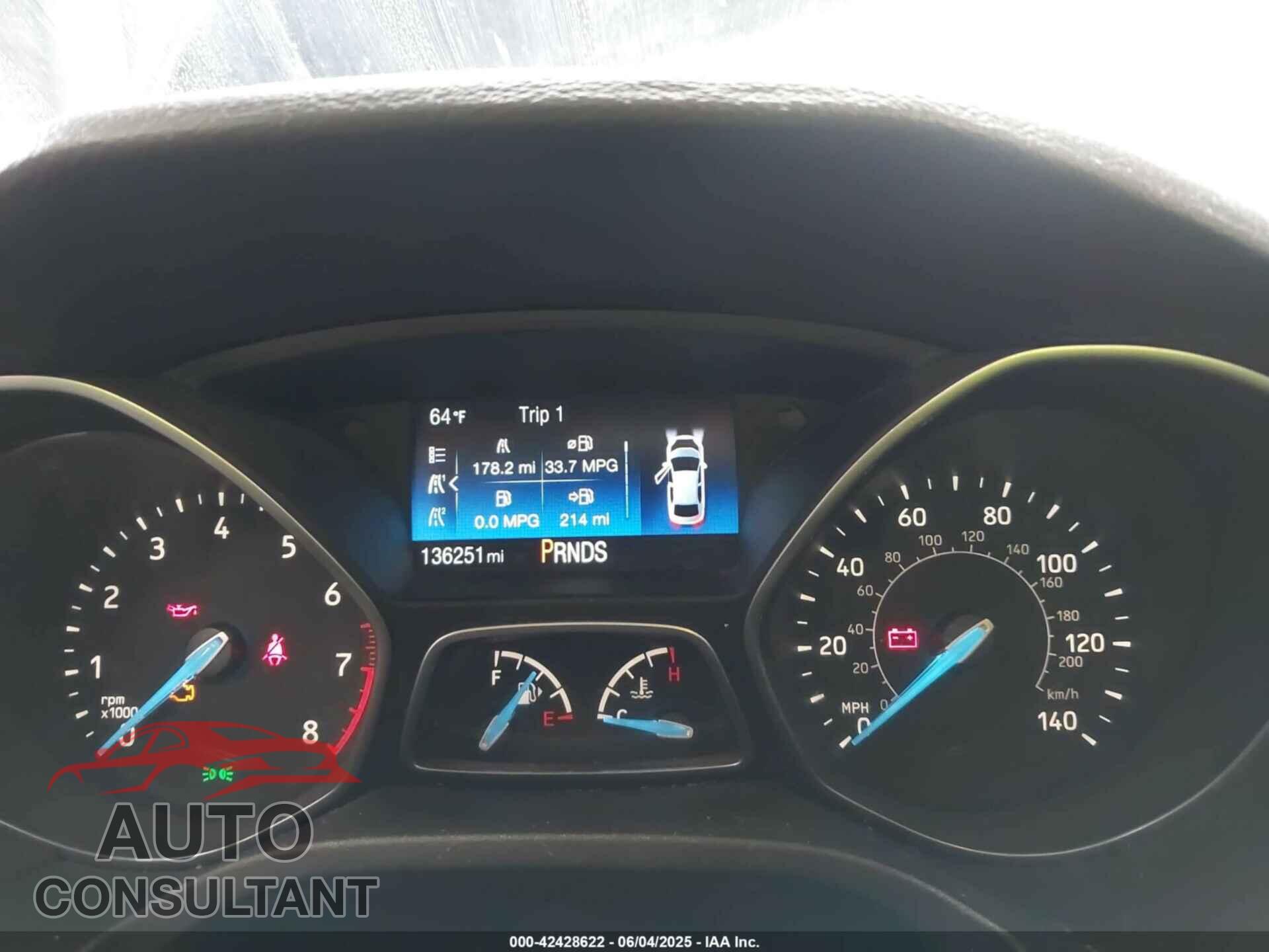 FORD FOCUS 2016 - 1FADP3F29GL242792