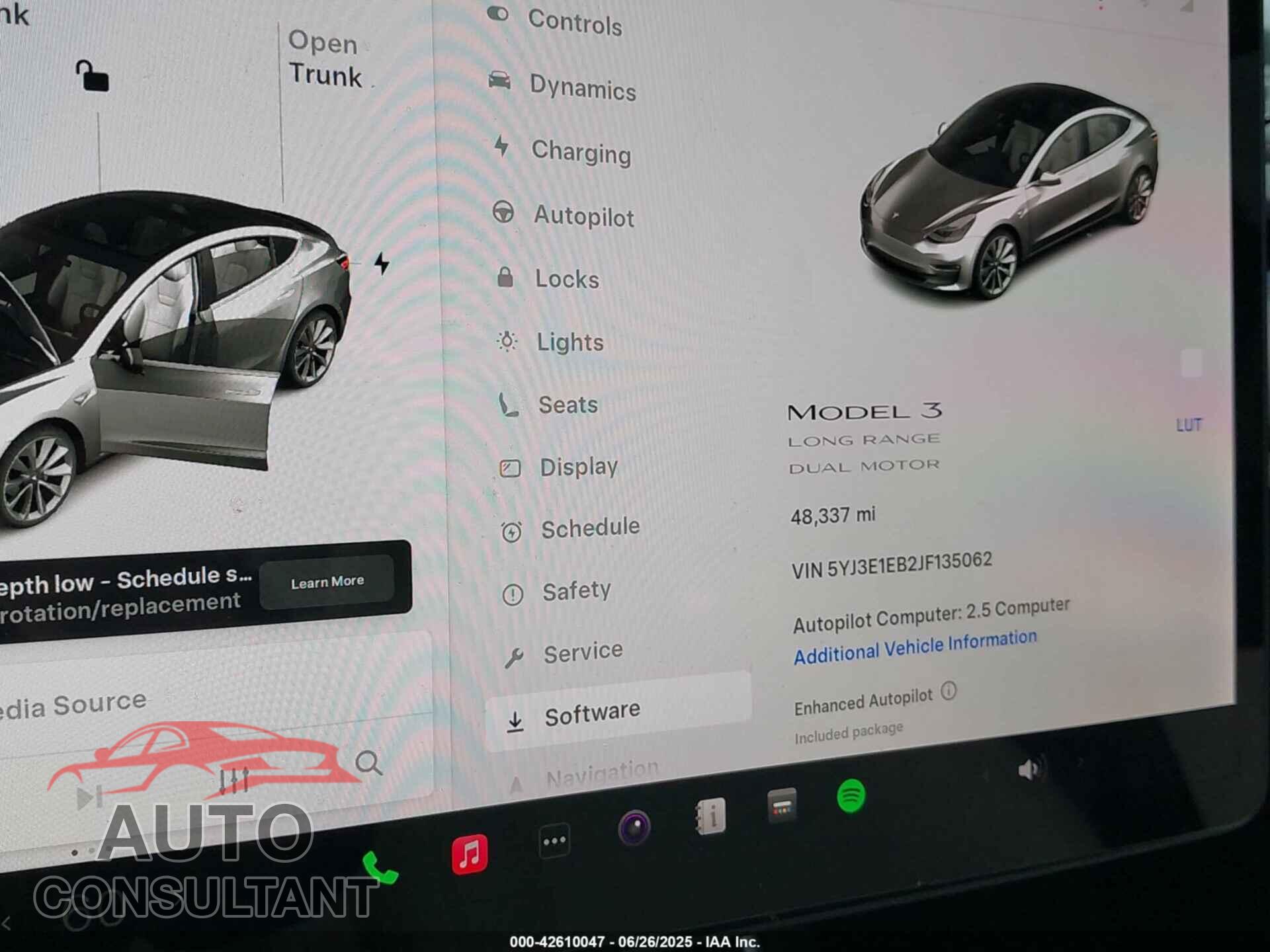 TESLA MODEL 3 2018 - 5YJ3E1EB2JF135062