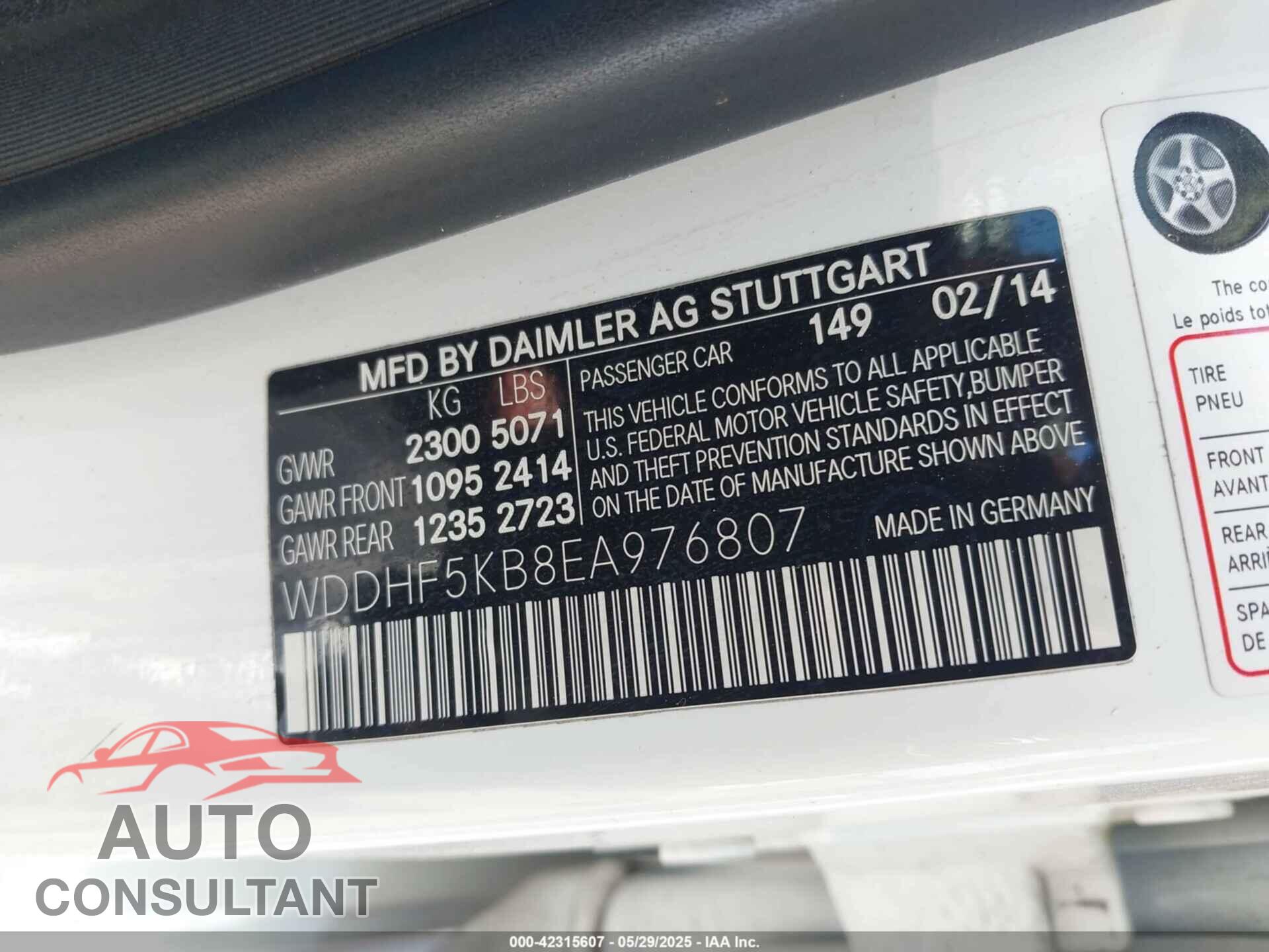 MERCEDES-BENZ E 350 2014 - WDDHF5KB8EA976807