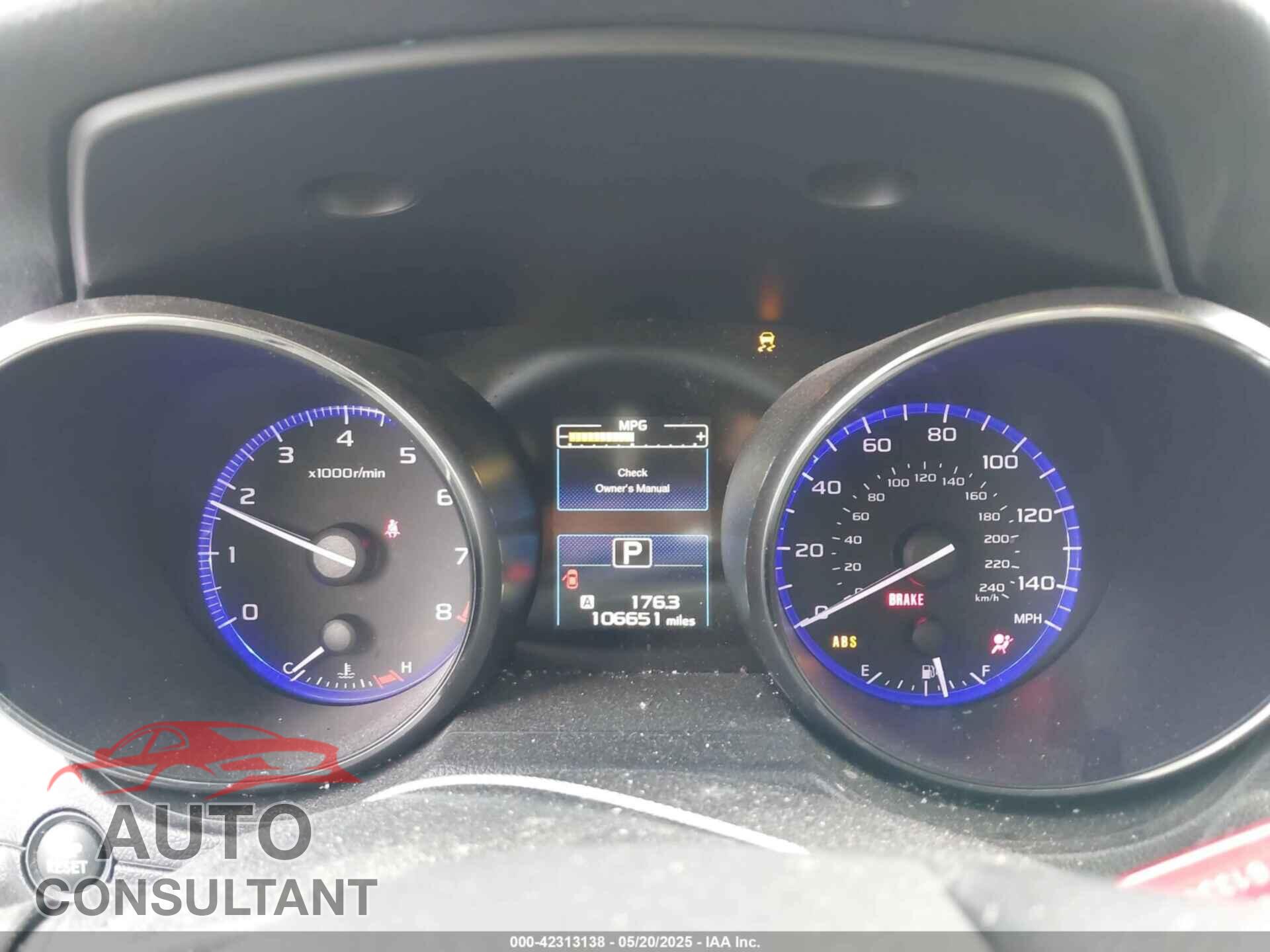 SUBARU OUTBACK 2016 - 4S4BSBLC8G3295180