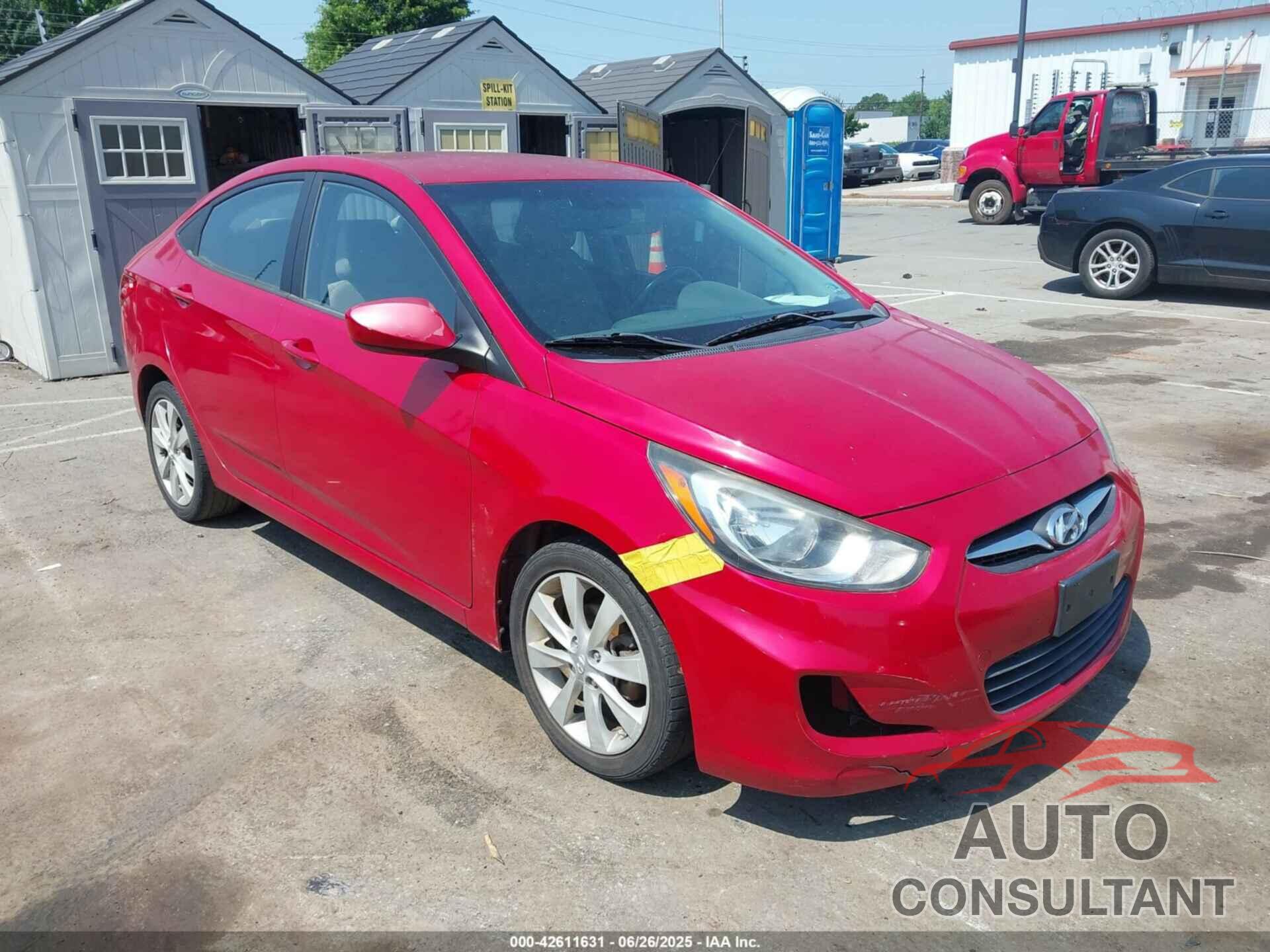 HYUNDAI ACCENT 2012 - KMHCU4AE7CU099833