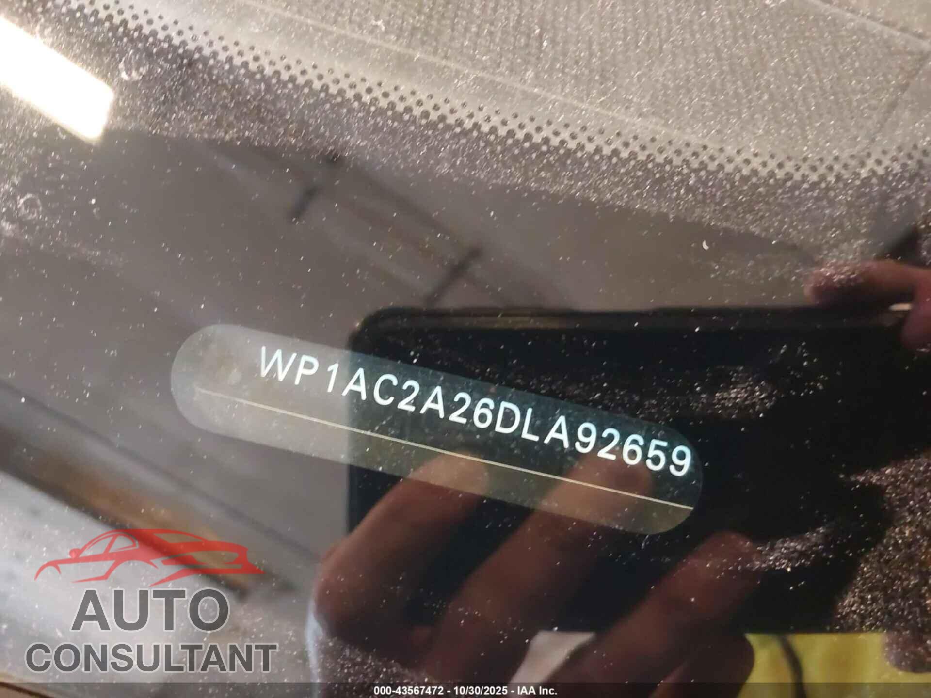 PORSCHE CAYENNE 2013 - WP1AC2A26DLA92659