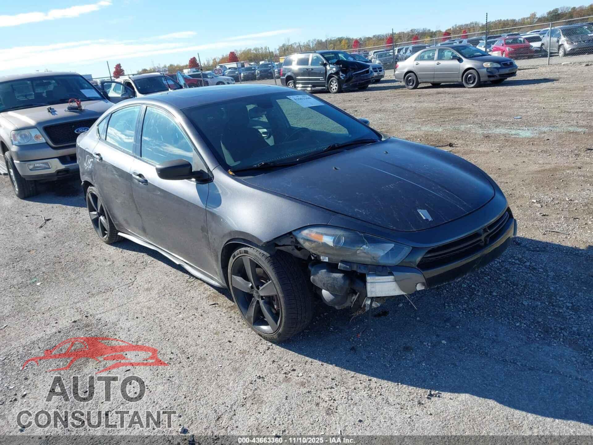 DODGE DART 2015 - 1C3CDFBB5FD242792