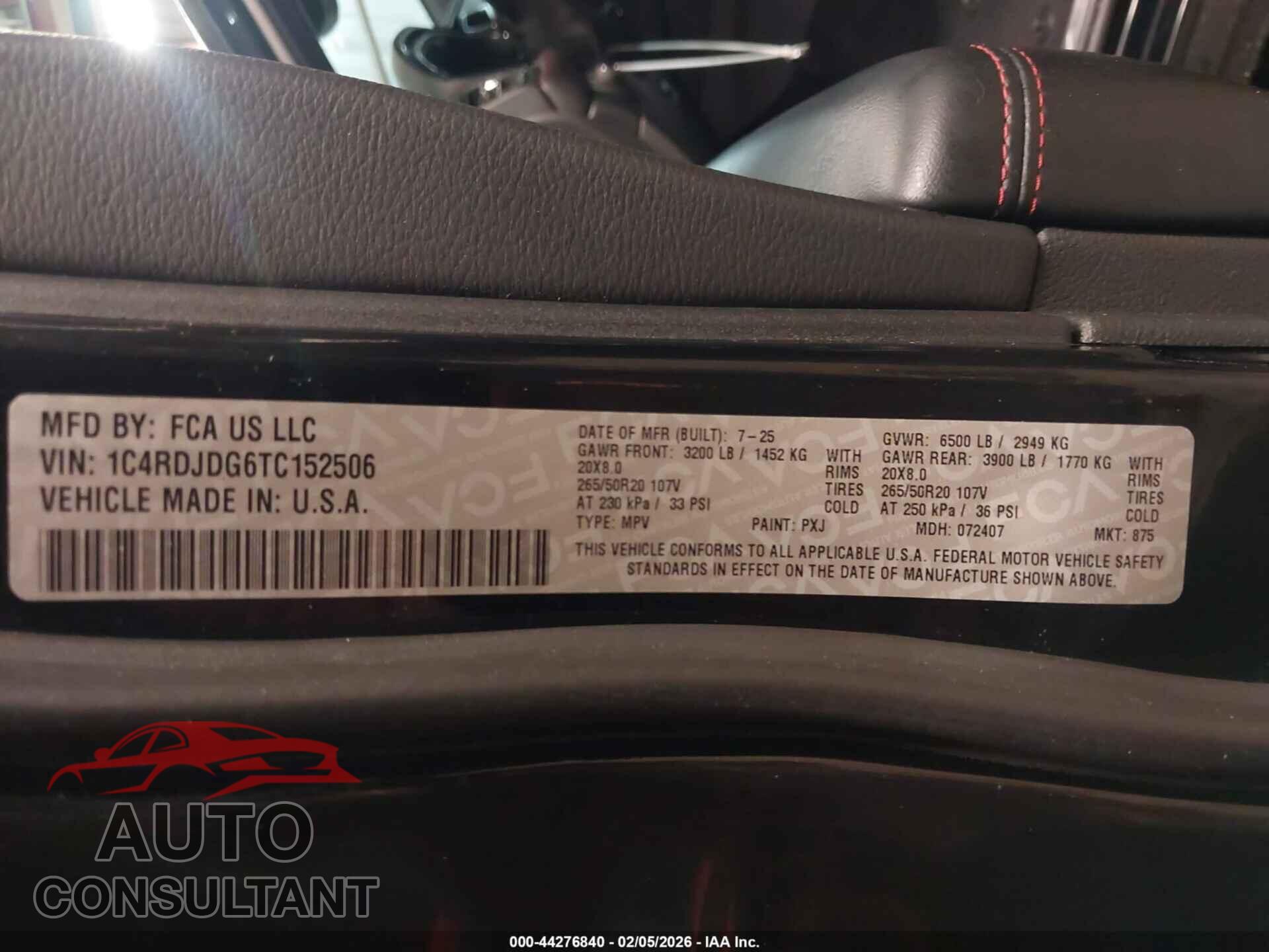 DODGE DURANGO 2026 - 1C4RDJDG6TC152506