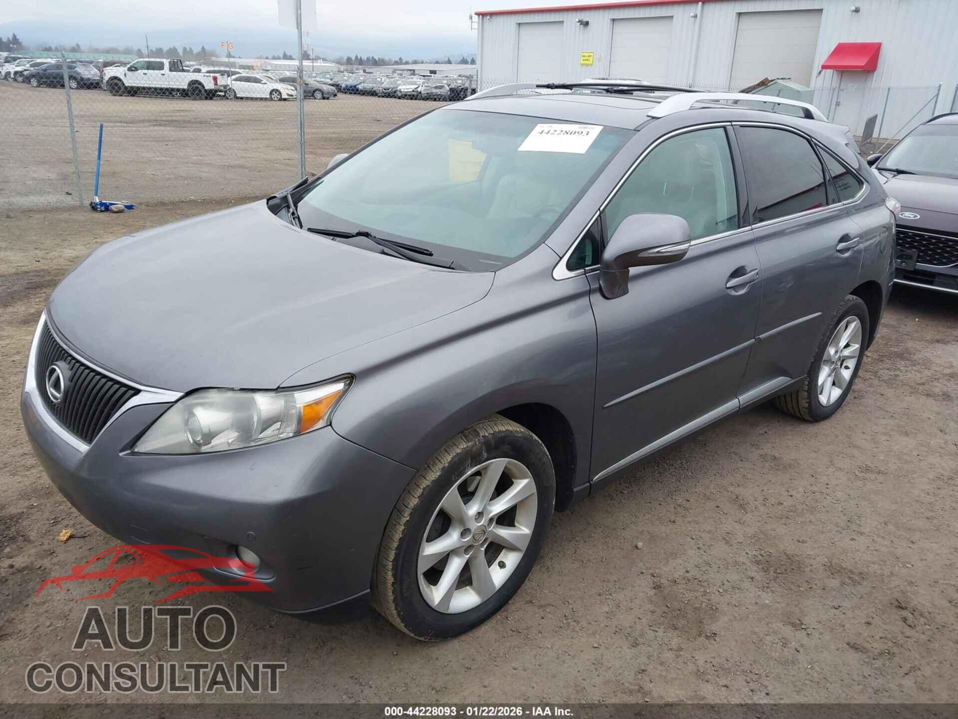 LEXUS RX 350 2012 - 2T2BK1BA9CC124577