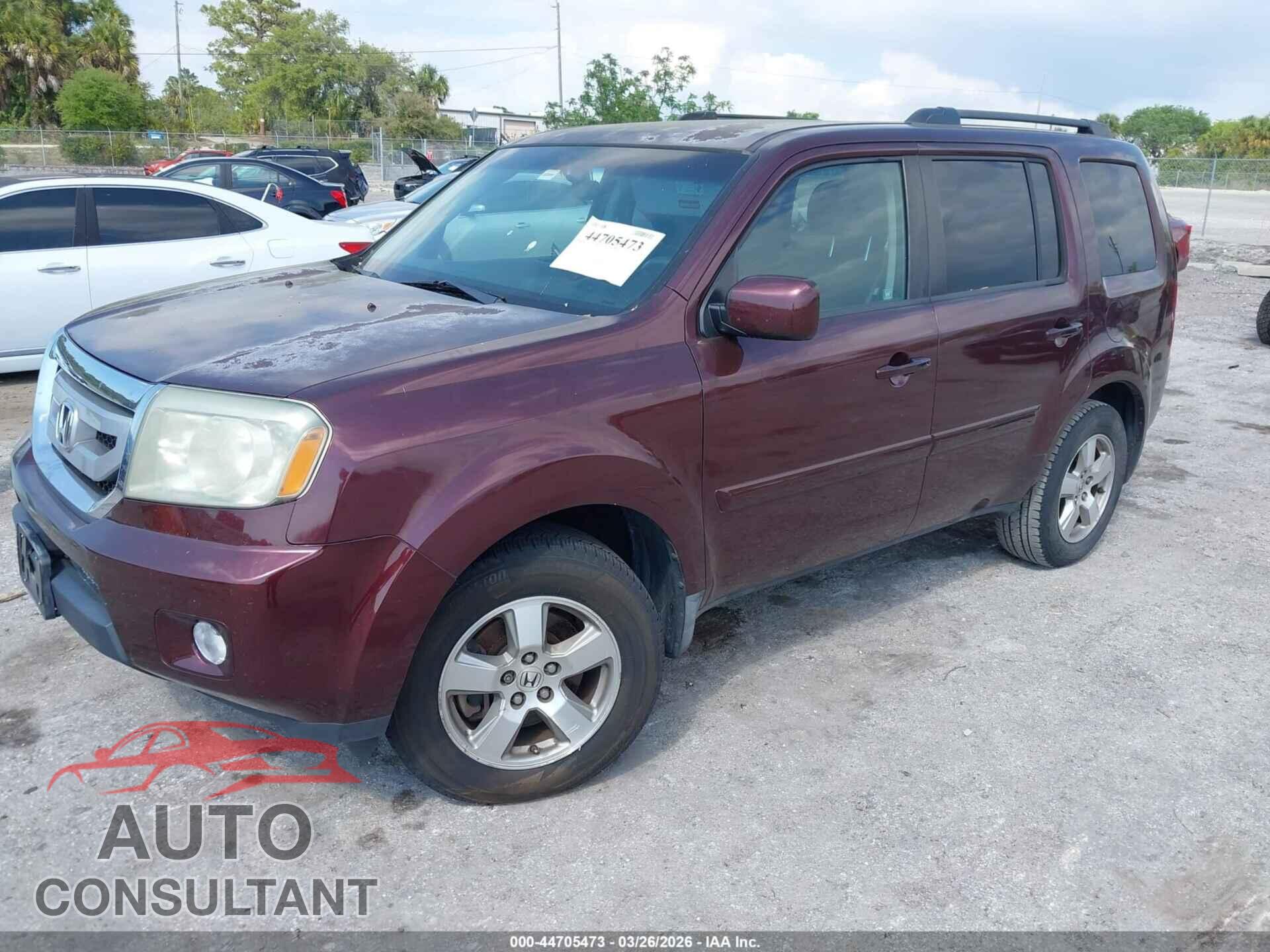 HONDA PILOT 2009 - 5FNYF38459B010211