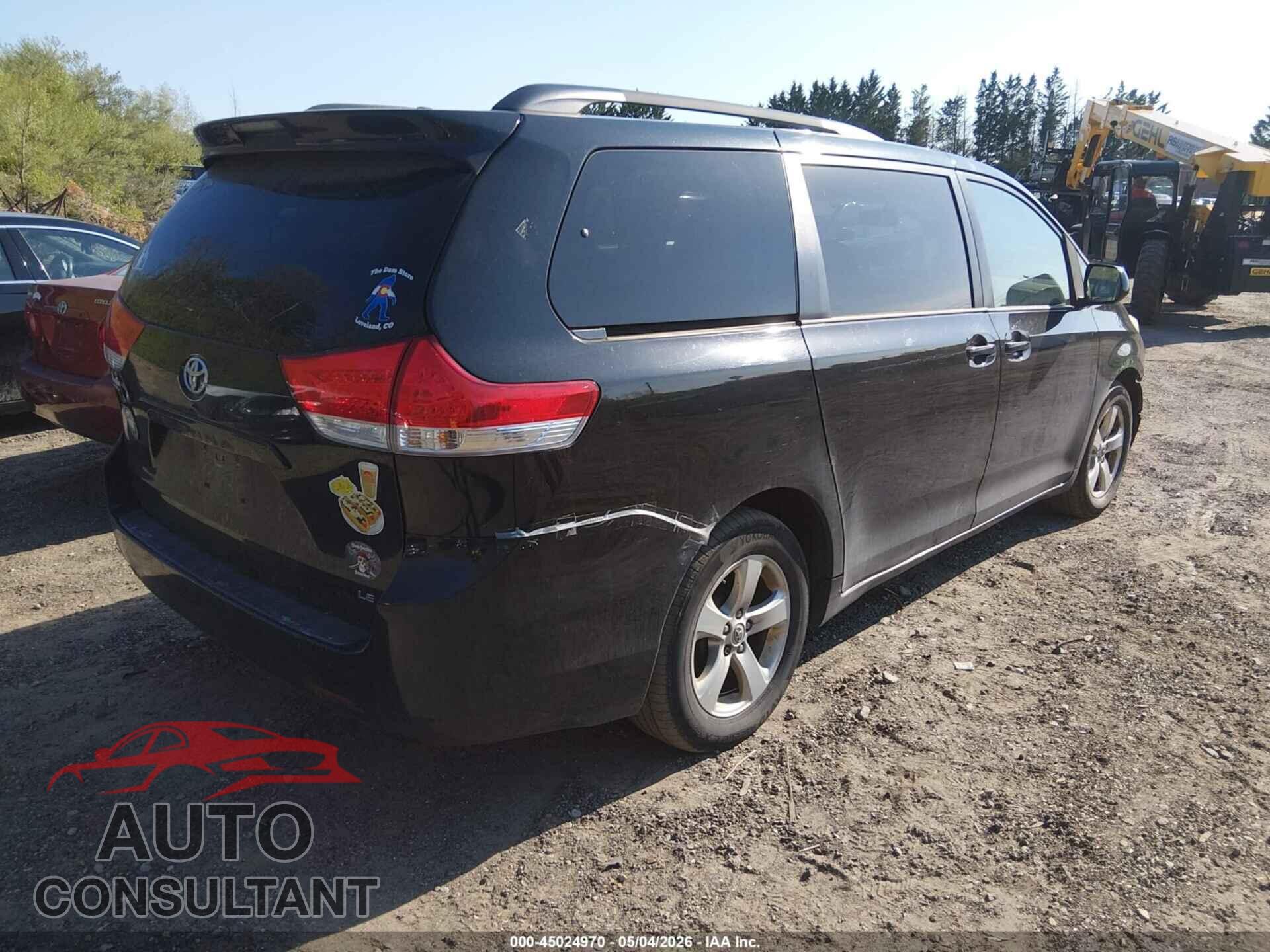 TOYOTA SIENNA 2012 - 5TDKK3DC4CS253591