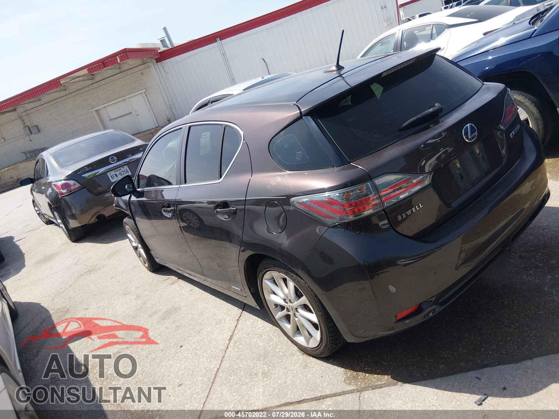 LEXUS CT 200H 2012 - JTHKD5BH3C2064456