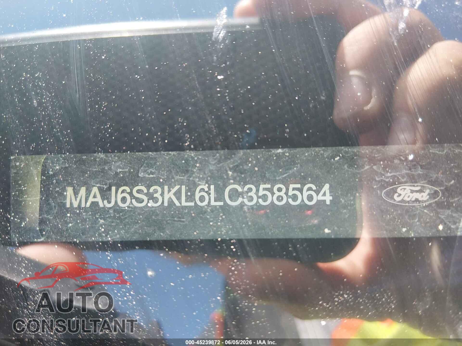 FORD ECOSPORT 2020 - MAJ6S3KL6LC358564