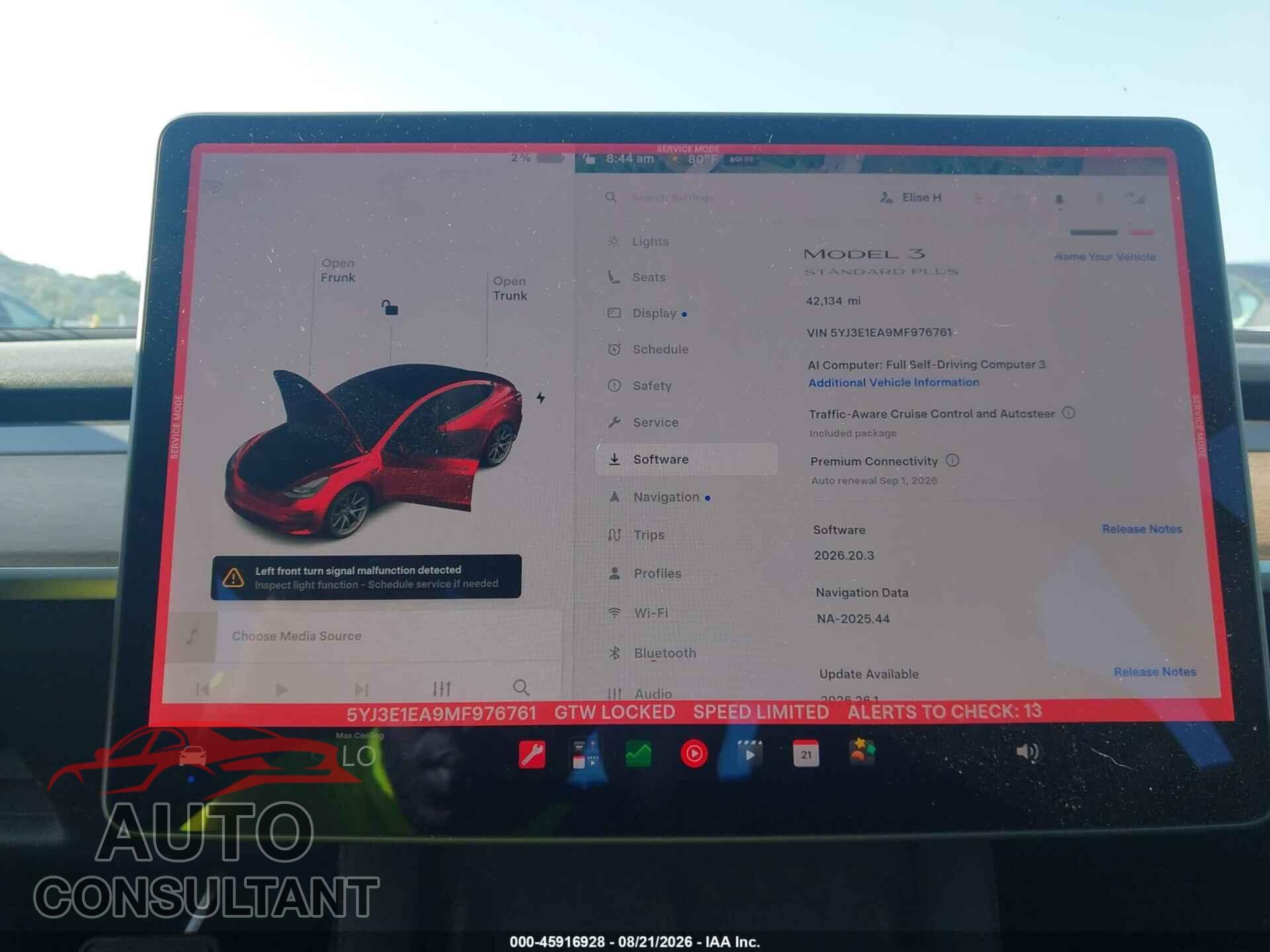 TESLA MODEL 3 2021 - 5YJ3E1EA9MF976761