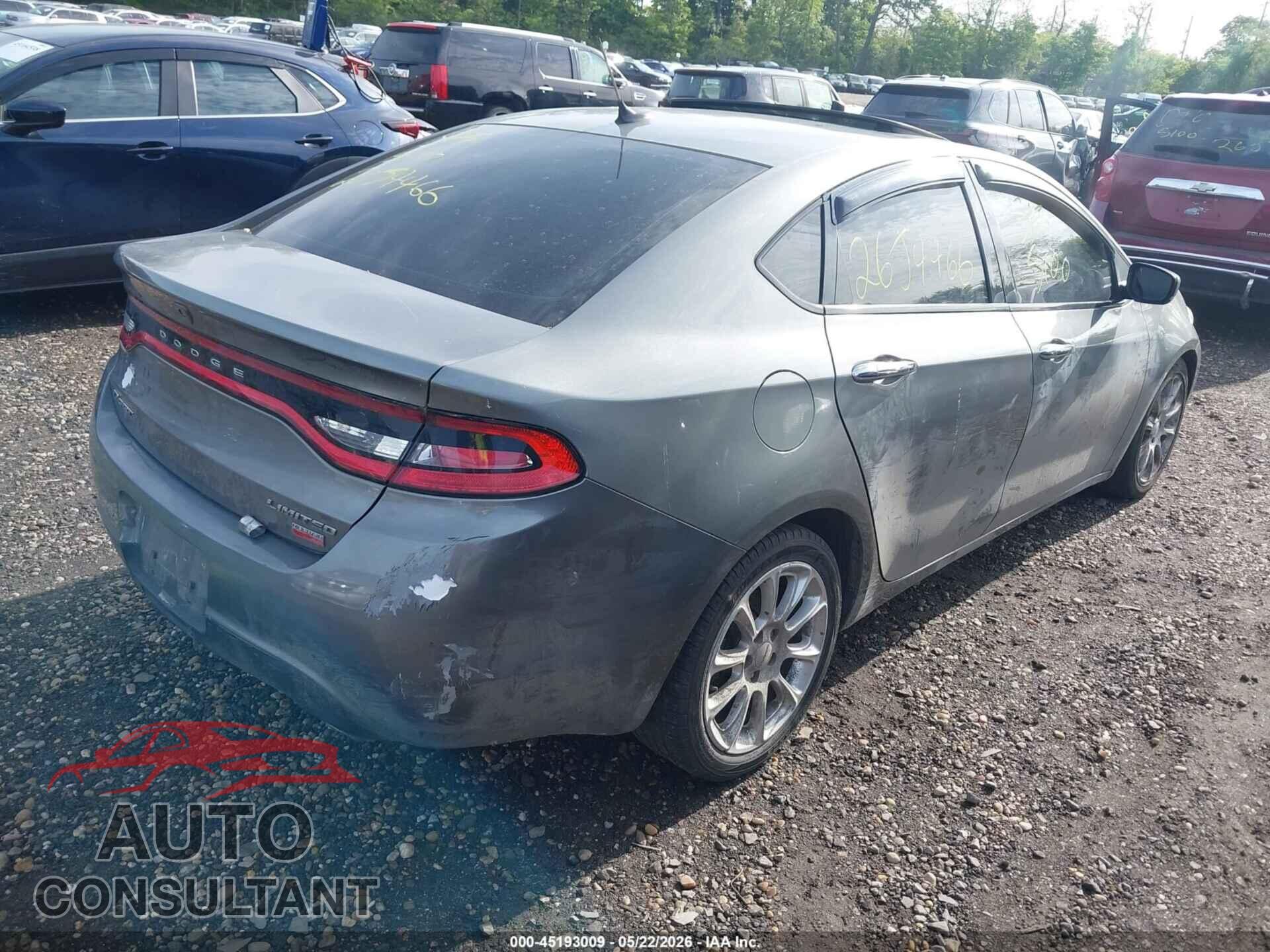 DODGE DART 2013 - 1C3CDFCH8DD293445