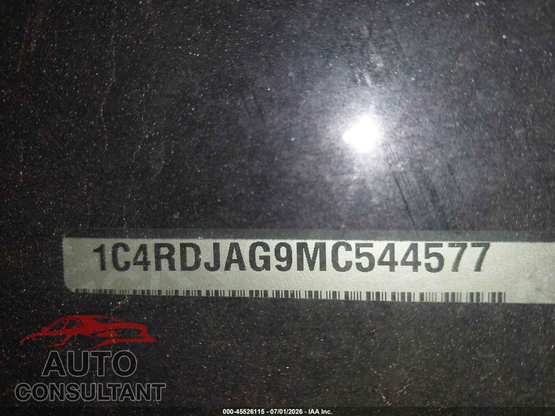 DODGE DURANGO 2021 - 1C4RDJAG9MC544577