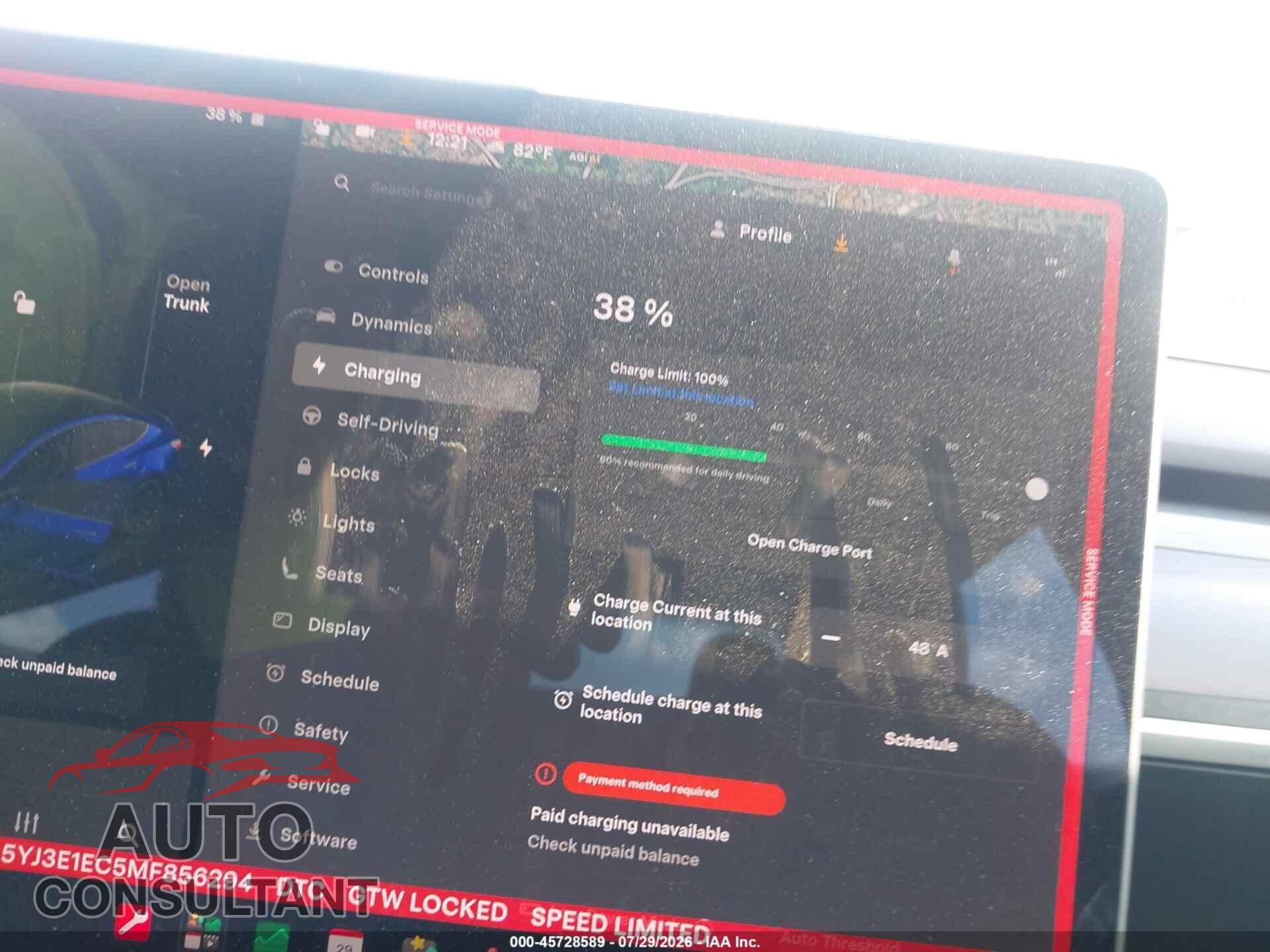 TESLA MODEL 3 2021 - 5YJ3E1EC5MF856294