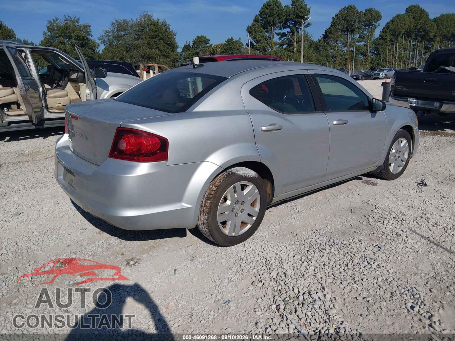 DODGE AVENGER 2012 - 1C3CDZAB9CN330494