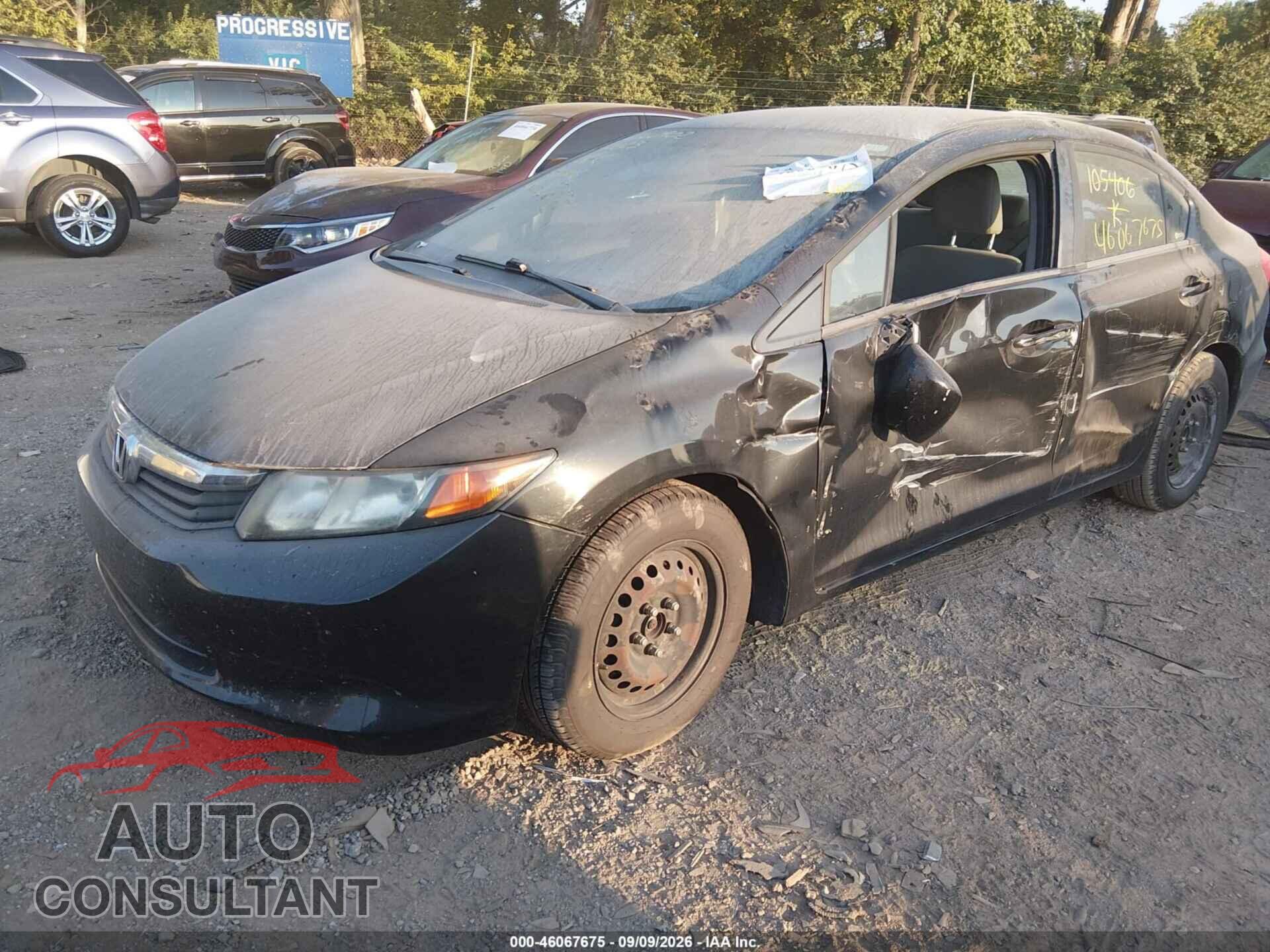 HONDA CIVIC 2012 - 19XFB2F55CE105406
