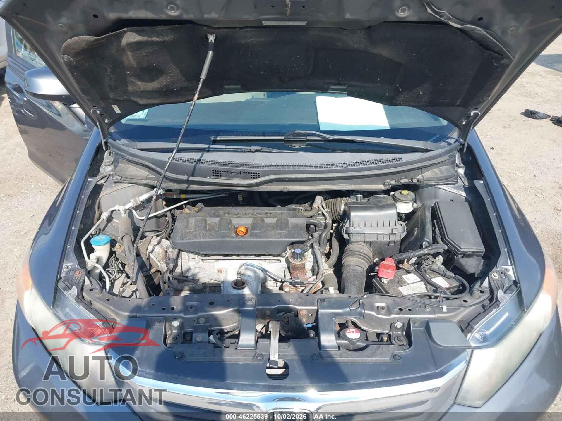HONDA CIVIC 2012 - 19XFB2F56CE372358