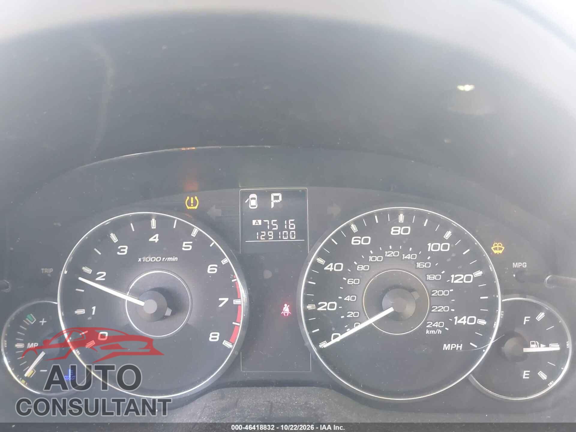 SUBARU LEGACY 2012 - 4S3BMBC64C3040657