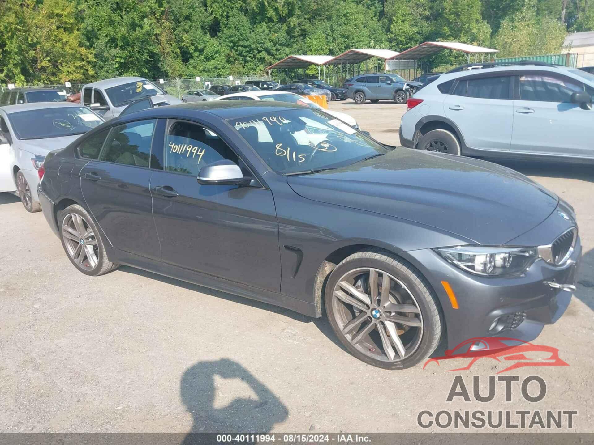 BMW 4 SERIES 2019 - WBA4J3C50KBL05249