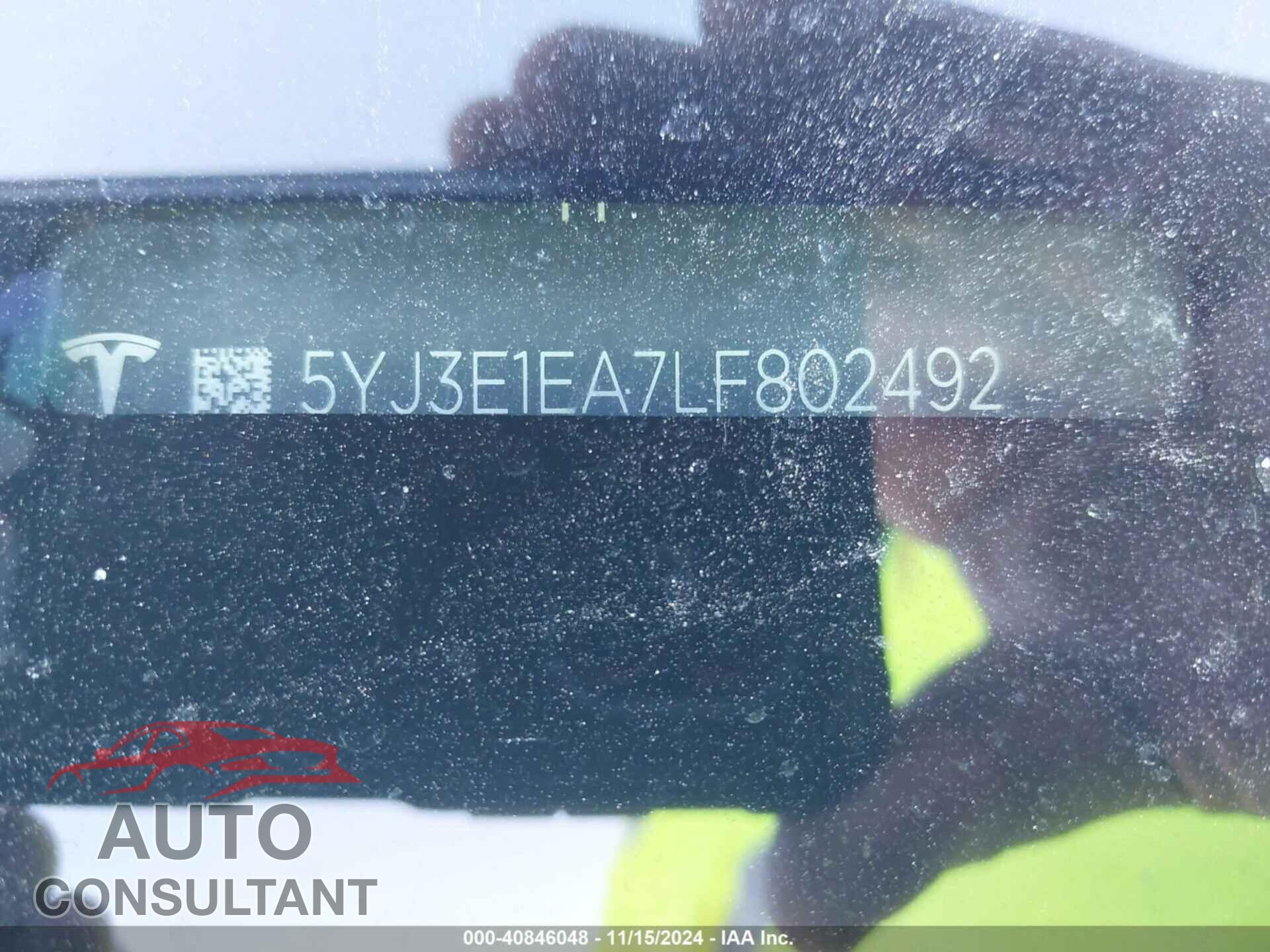 TESLA MODEL 3 2020 - 5YJ3E1EA7LF802492