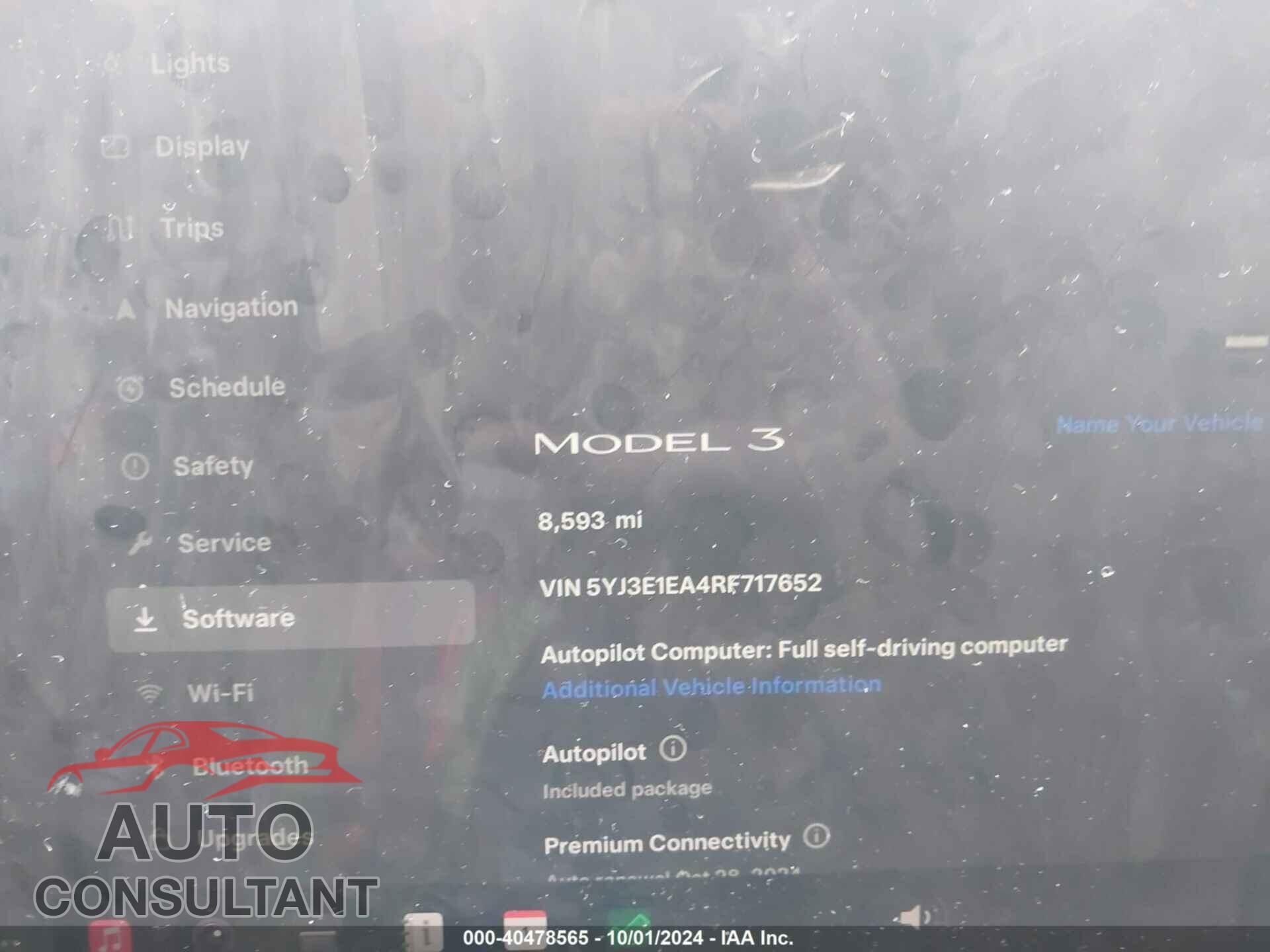 TESLA MODEL 3 2024 - 5YJ3E1EA4RF717652