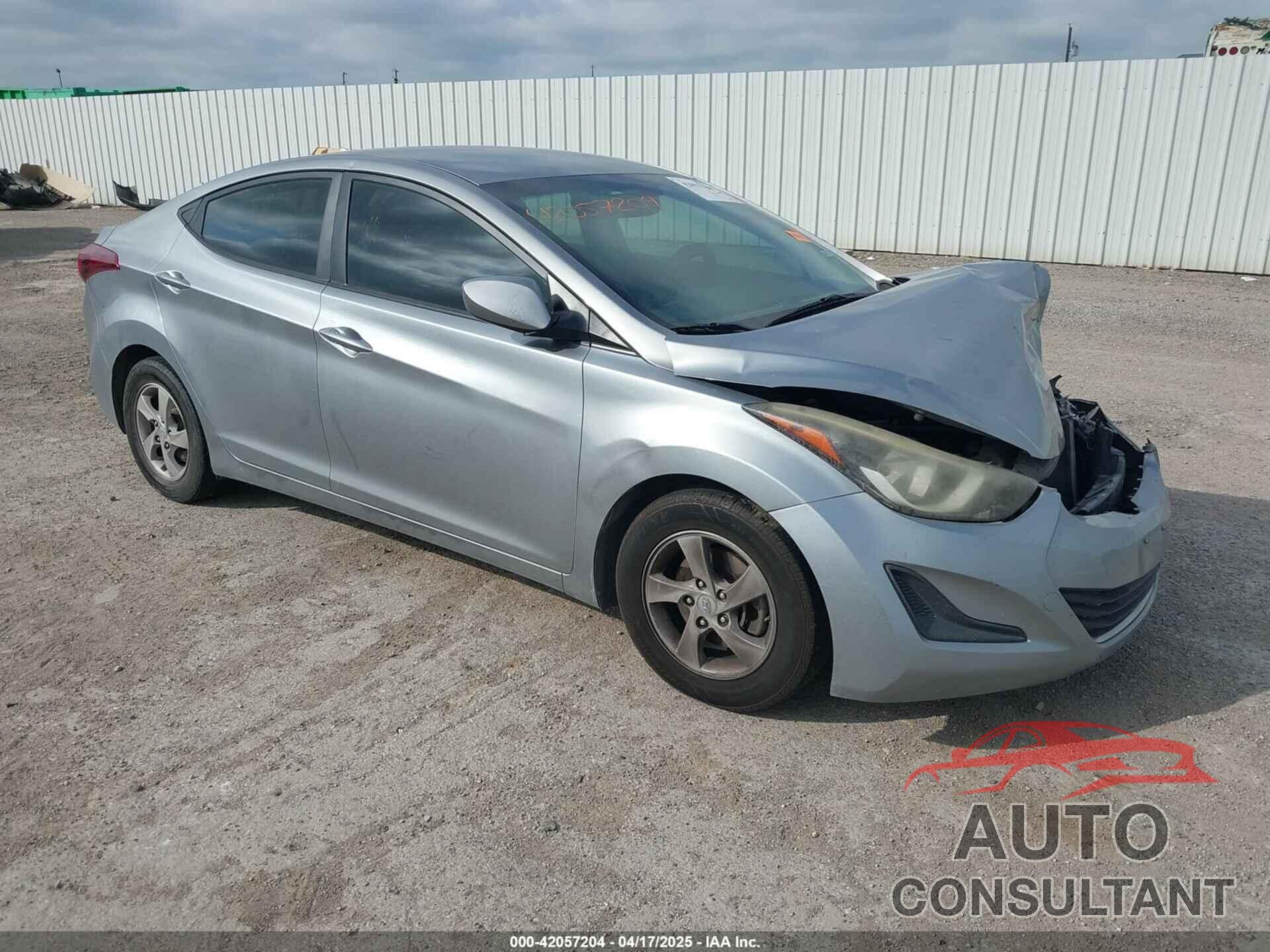 HYUNDAI ELANTRA 2015 - KMHDH4AE6FU310954
