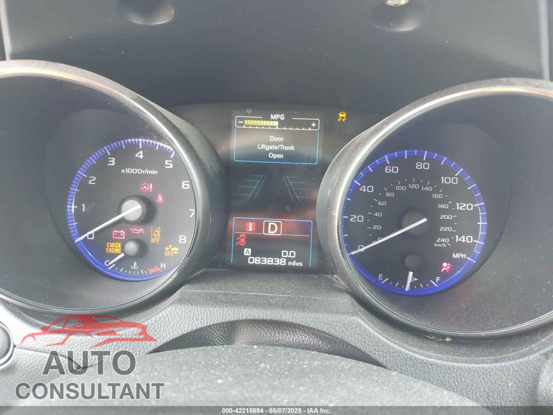 SUBARU OUTBACK 2015 - 4S4BSBNC4F3276086