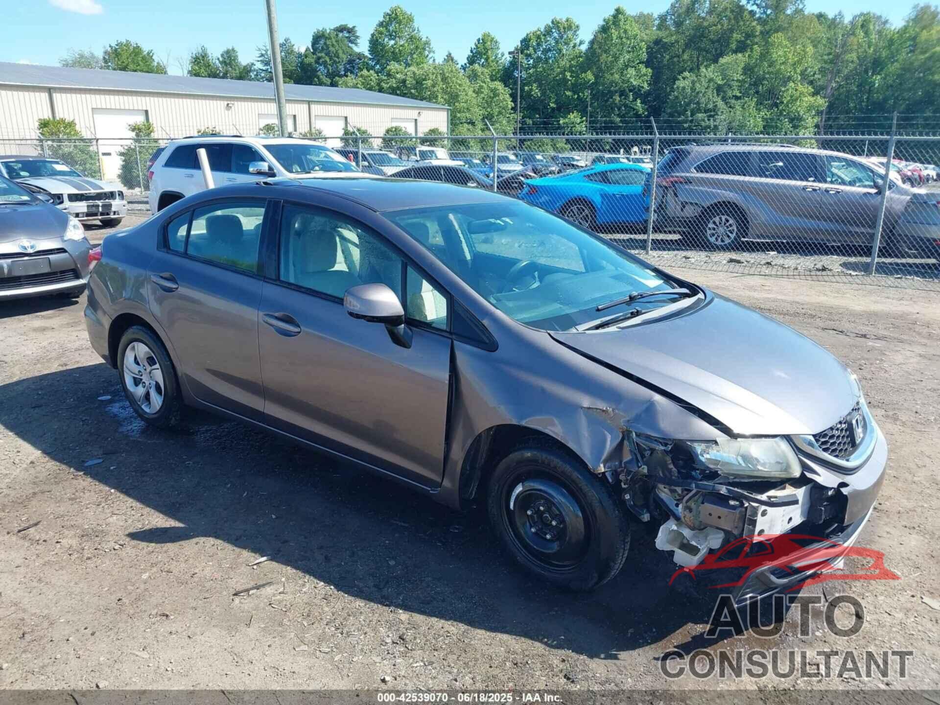 HONDA CIVIC 2013 - 19XFB2F5XDE234792