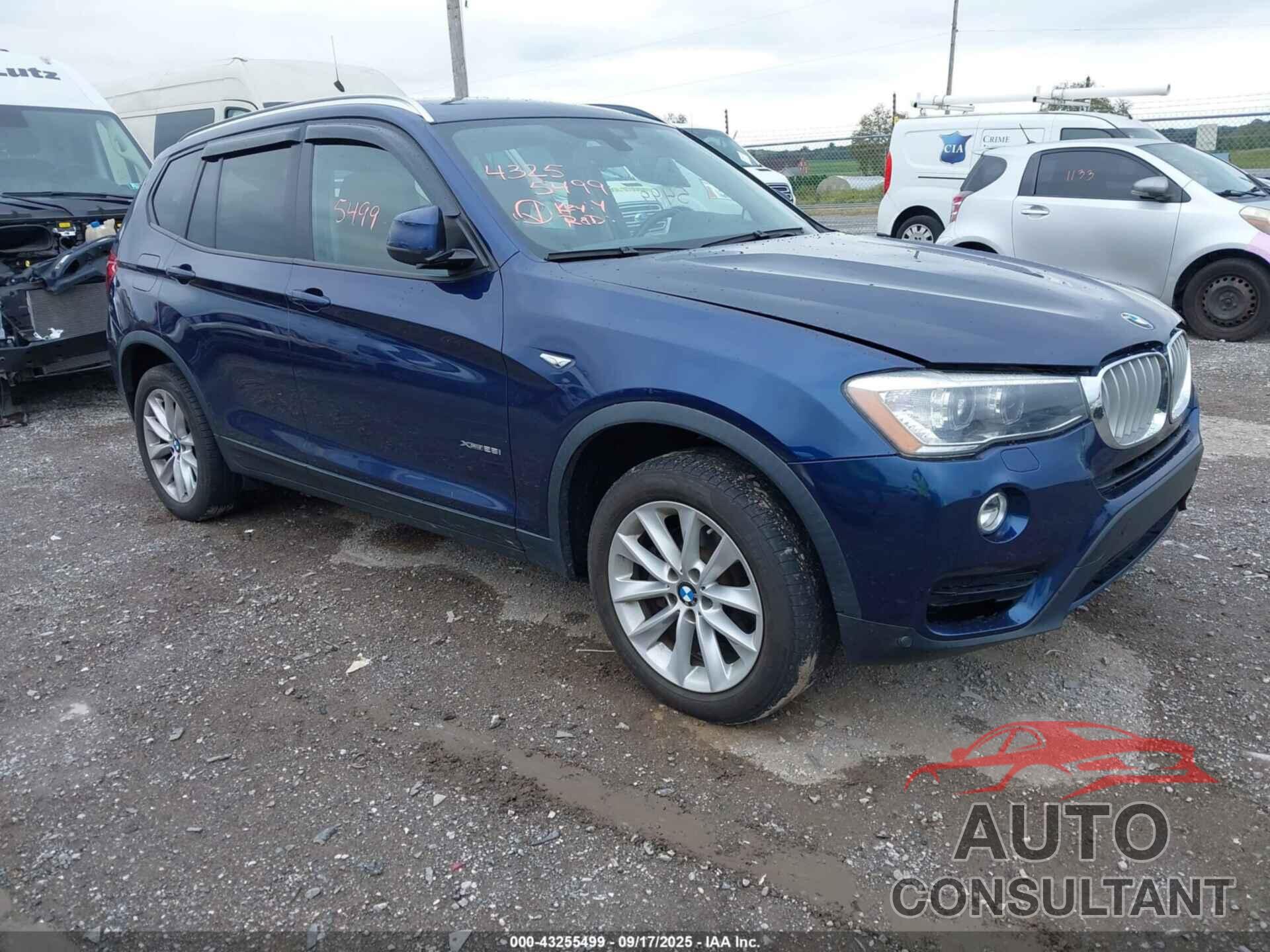 BMW X3 2016 - 5UXWX9C55G0D83768