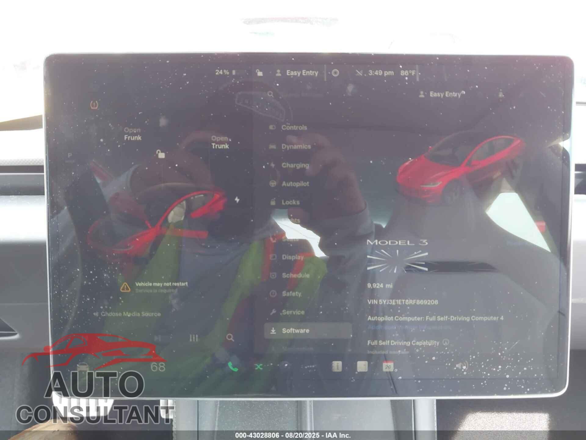 TESLA MODEL 3 2024 - 5YJ3E1ET8RF869208