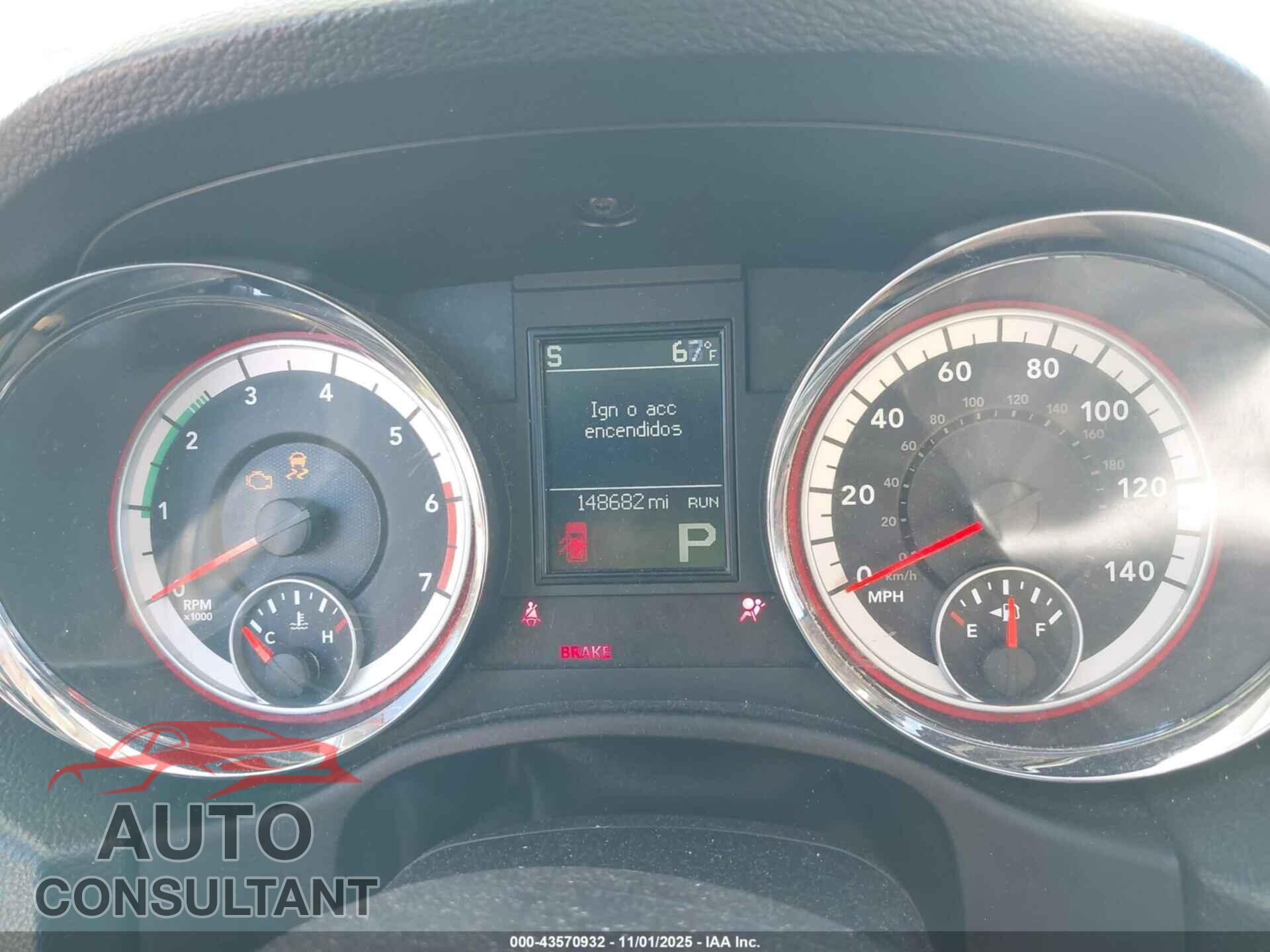 DODGE DURANGO 2011 - 1D4SE5GT9BC693193