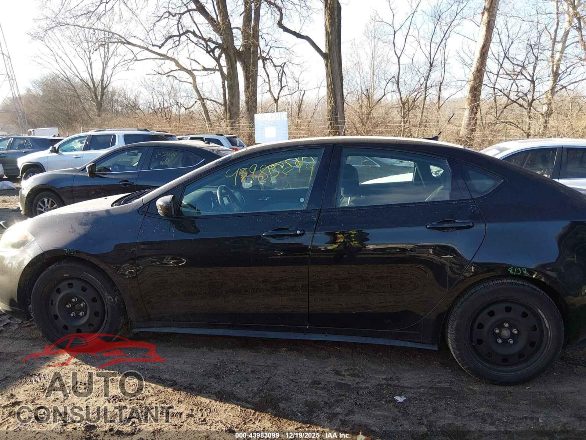 DODGE DART 2015 - 1C3CDFBB4FD146491
