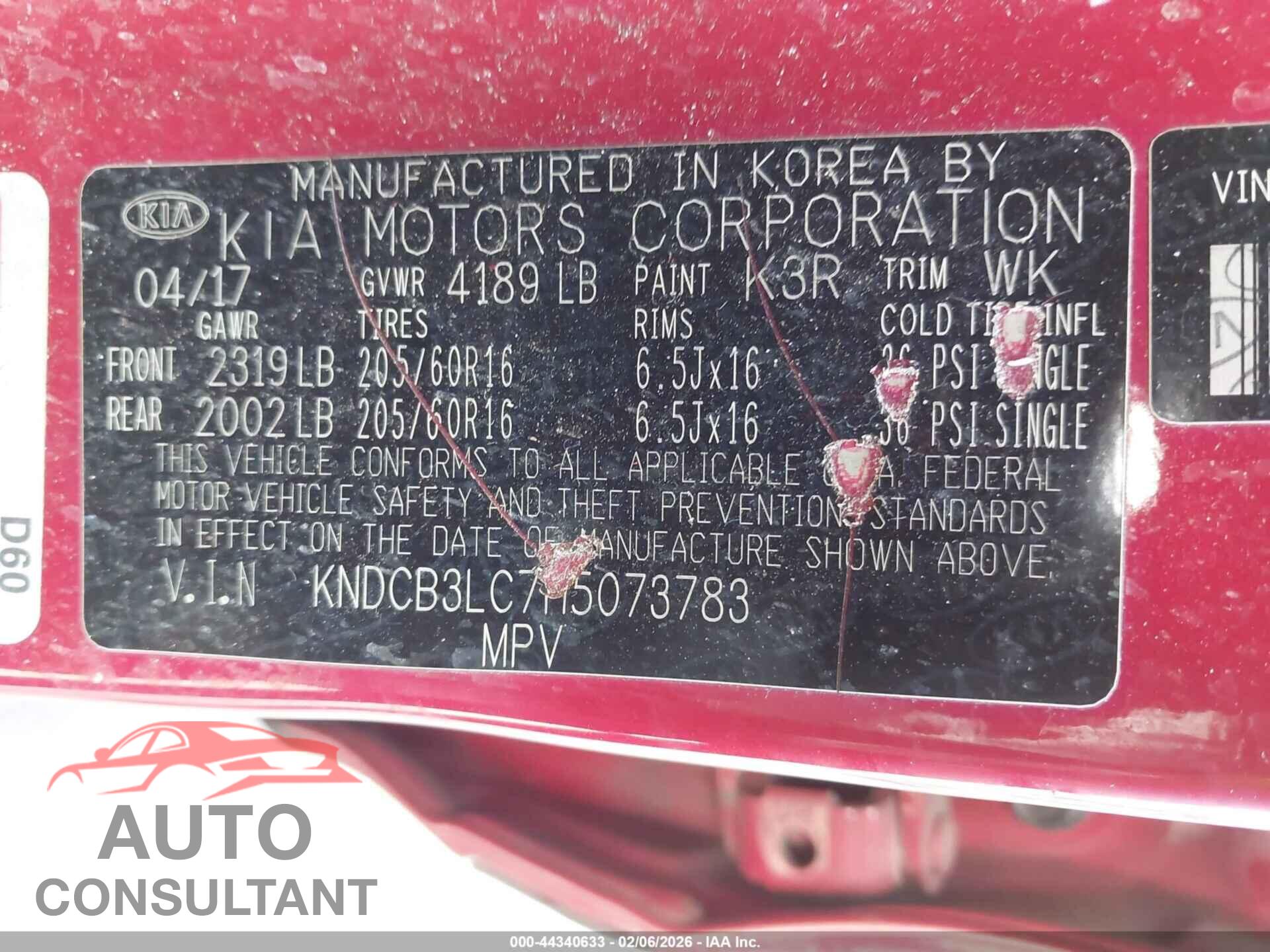 KIA NIRO 2017 - KNDCB3LC7H5073783