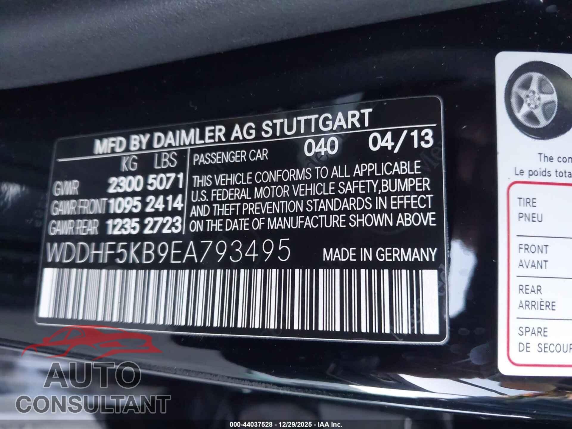 MERCEDES-BENZ E 350 2014 - WDDHF5KB9EA793495