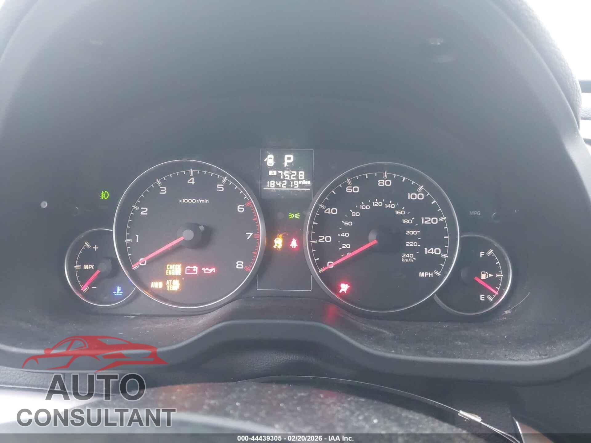 SUBARU OUTBACK 2014 - 4S4BRBCC1E3240563