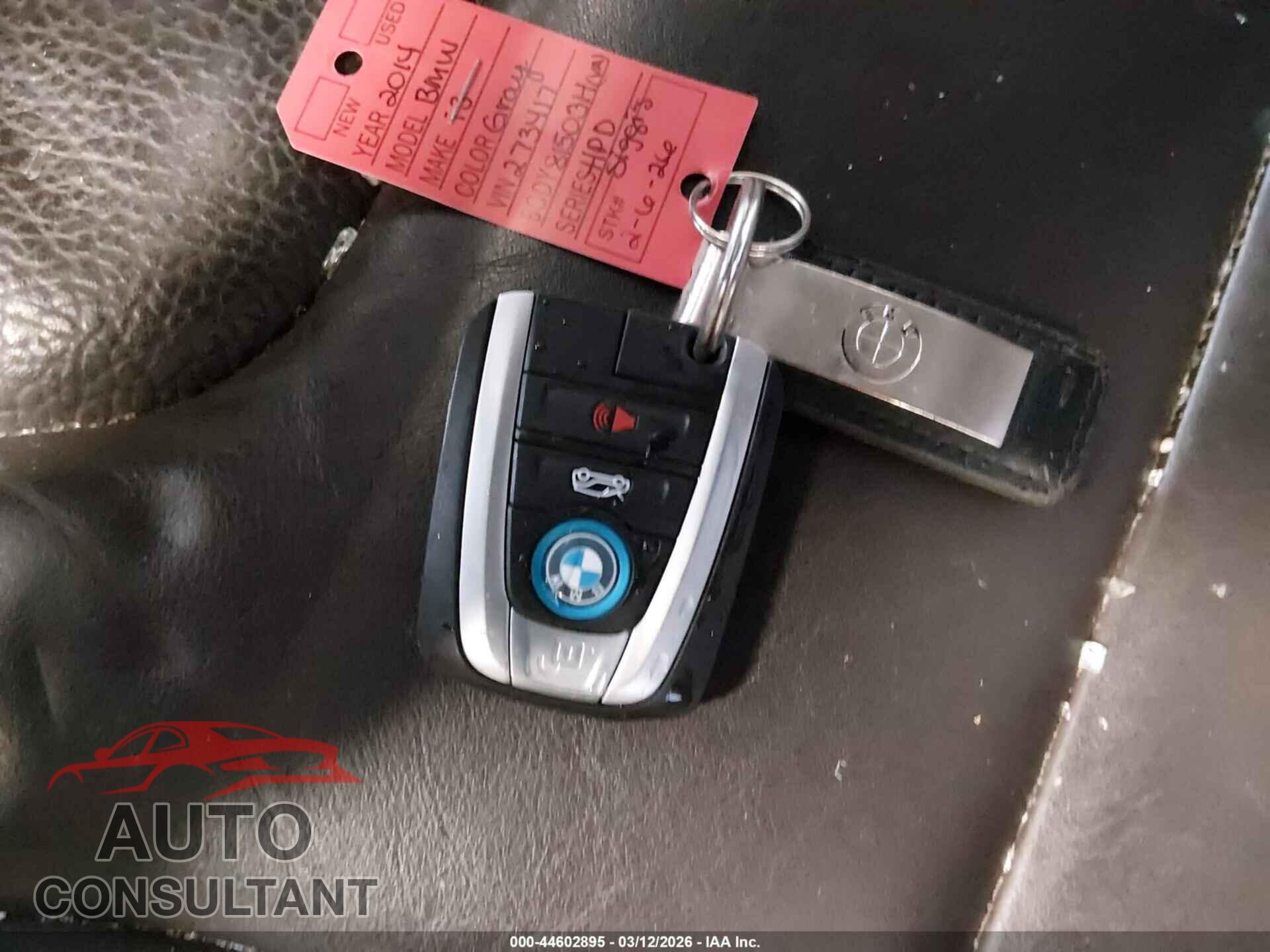 BMW I3 2014 - WBY1Z4C51EV273417