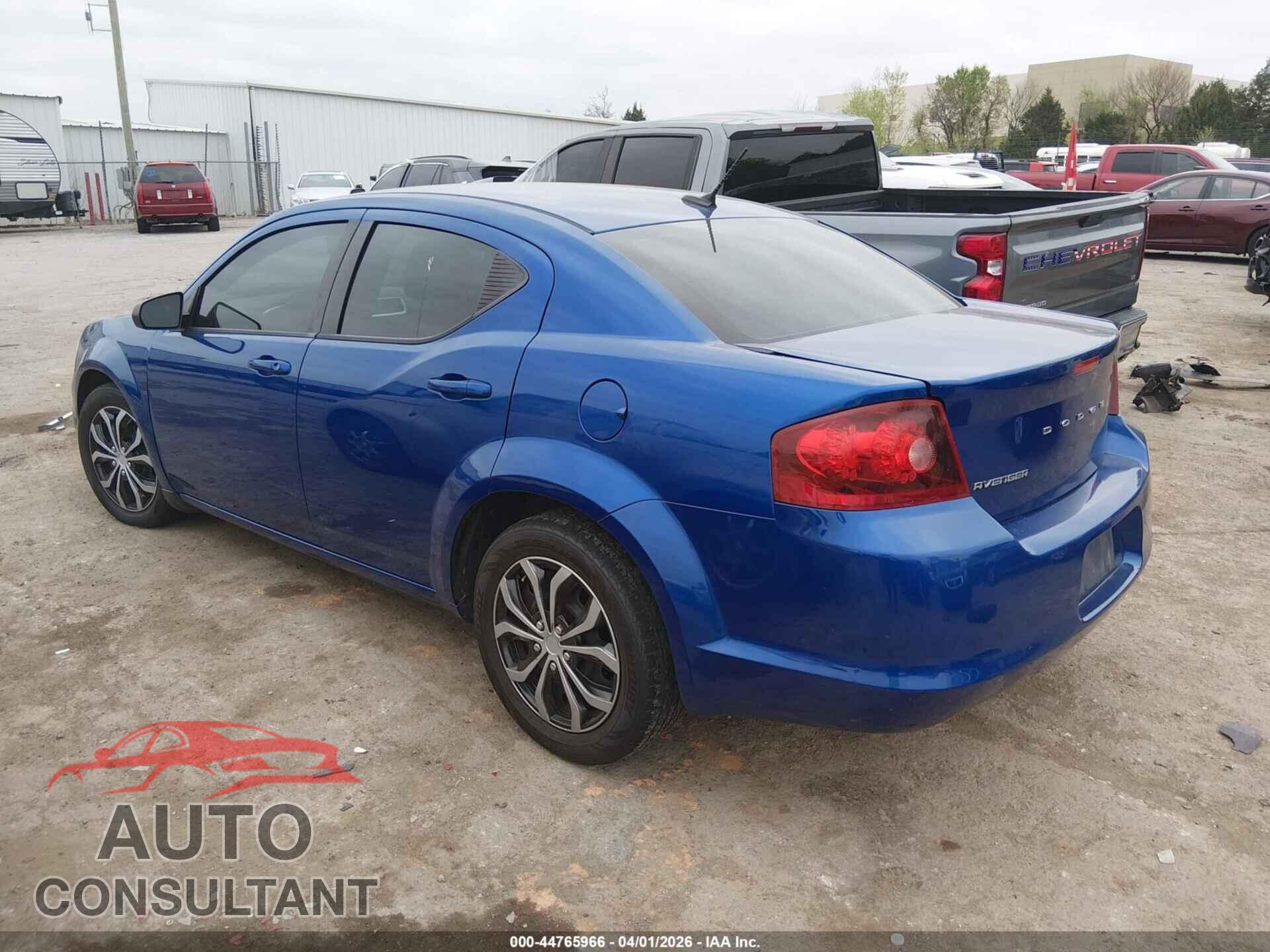 DODGE AVENGER 2013 - 1C3CDZAB8DN631209