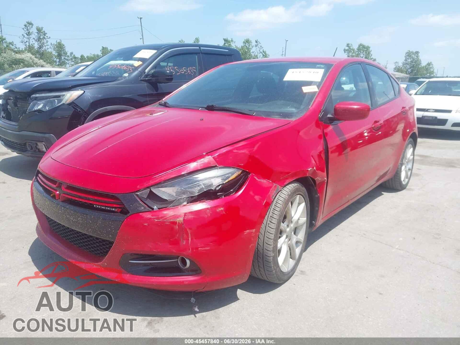 DODGE DART 2013 - 1C3CDFBA4DD110305