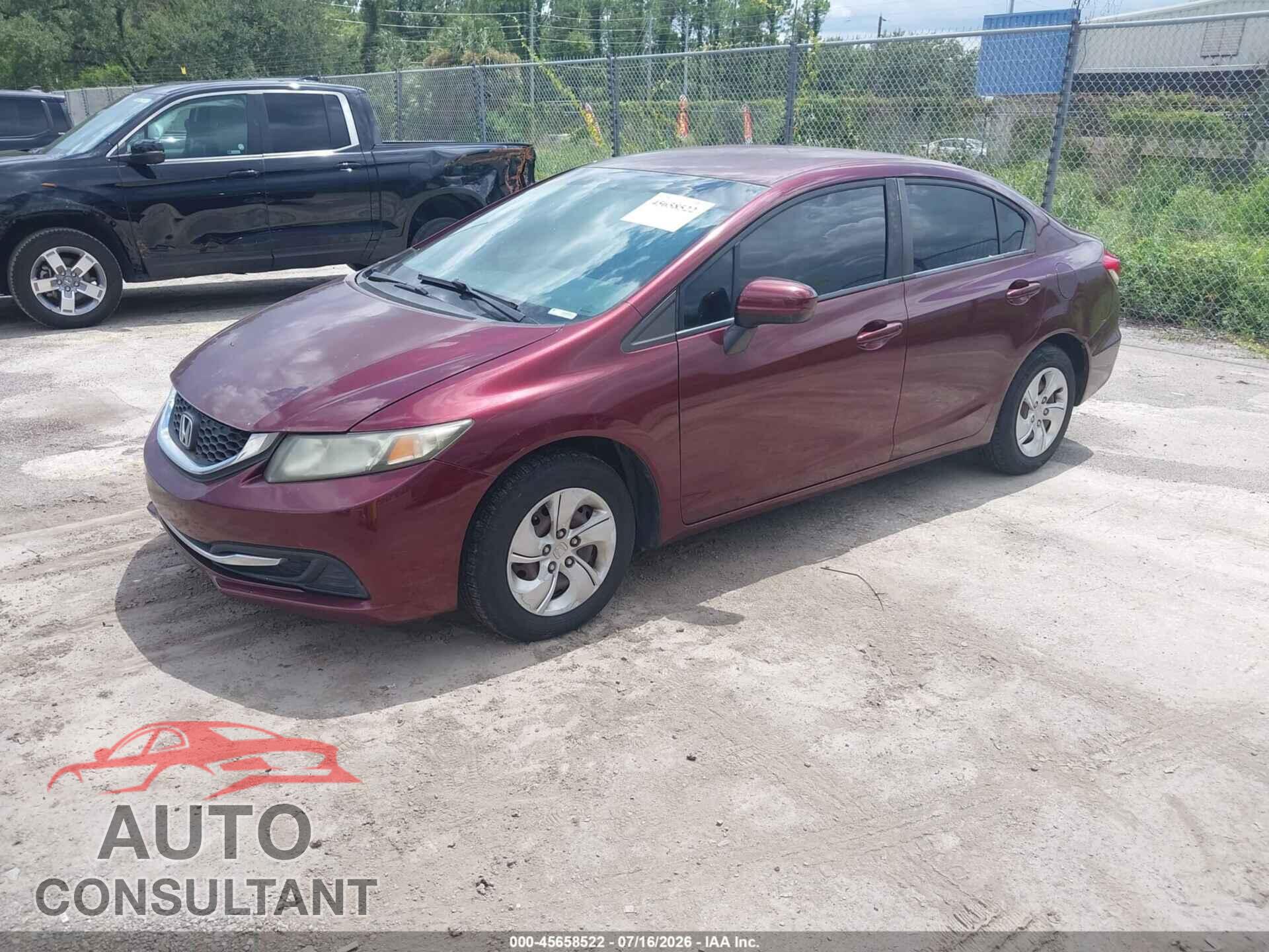 HONDA CIVIC 2014 - 19XFB2F57EE017458