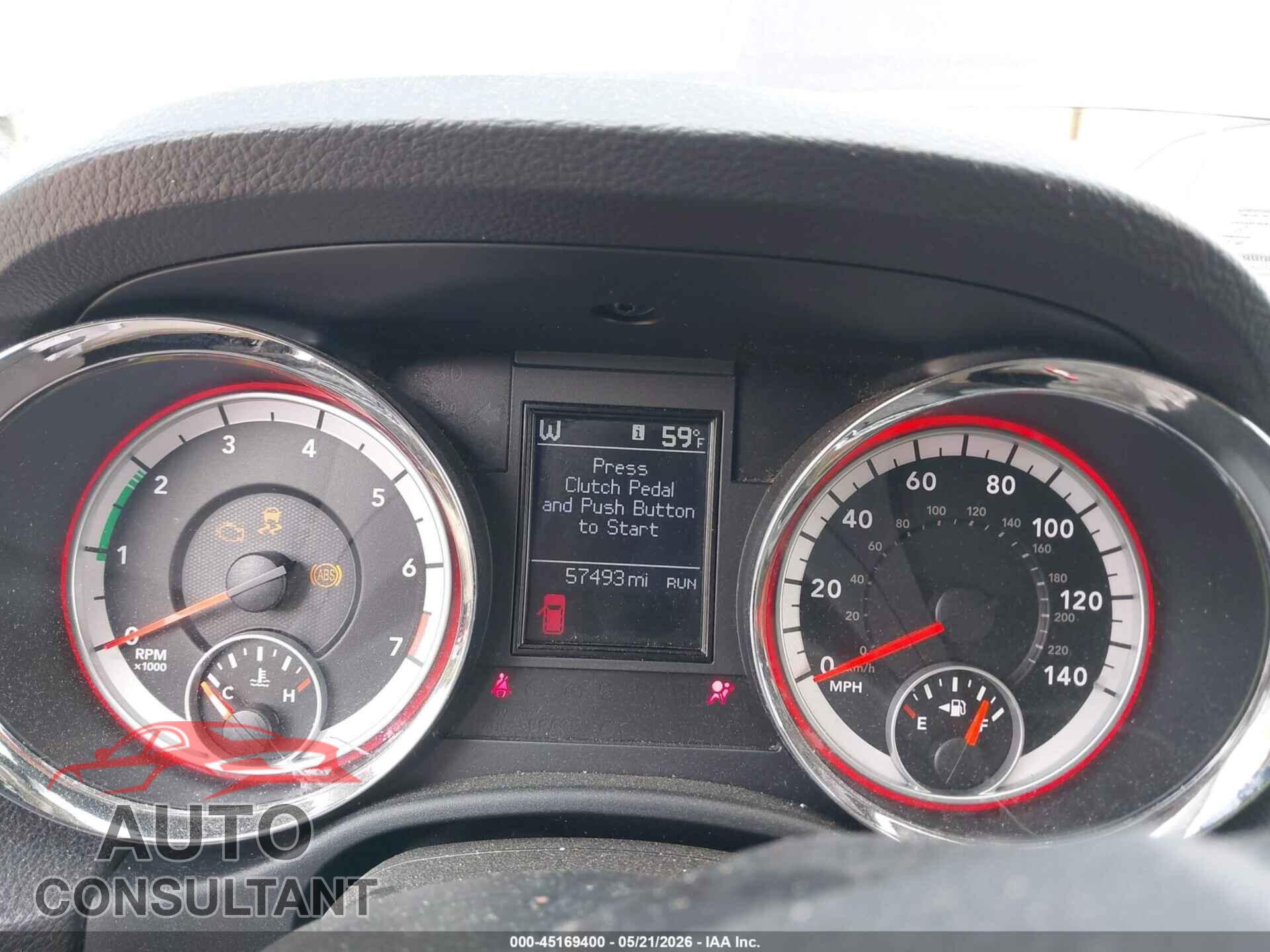 DODGE DURANGO 2012 - 1C4RDJEG7CC337274