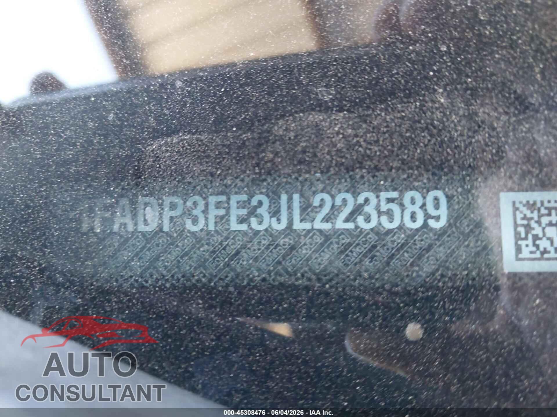 FORD FOCUS 2018 - 1FADP3FE3JL223589