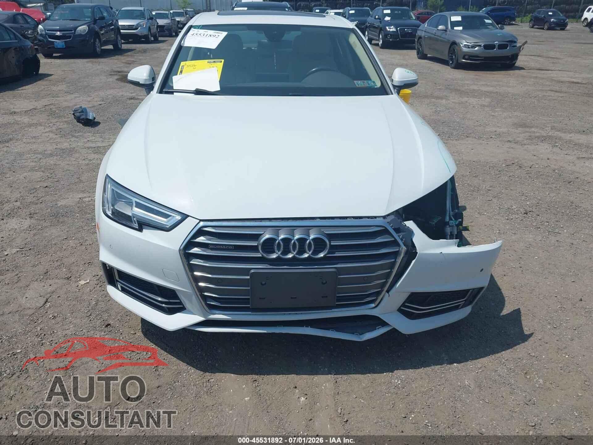 AUDI A4 2017 - WAUENAF46HA164850
