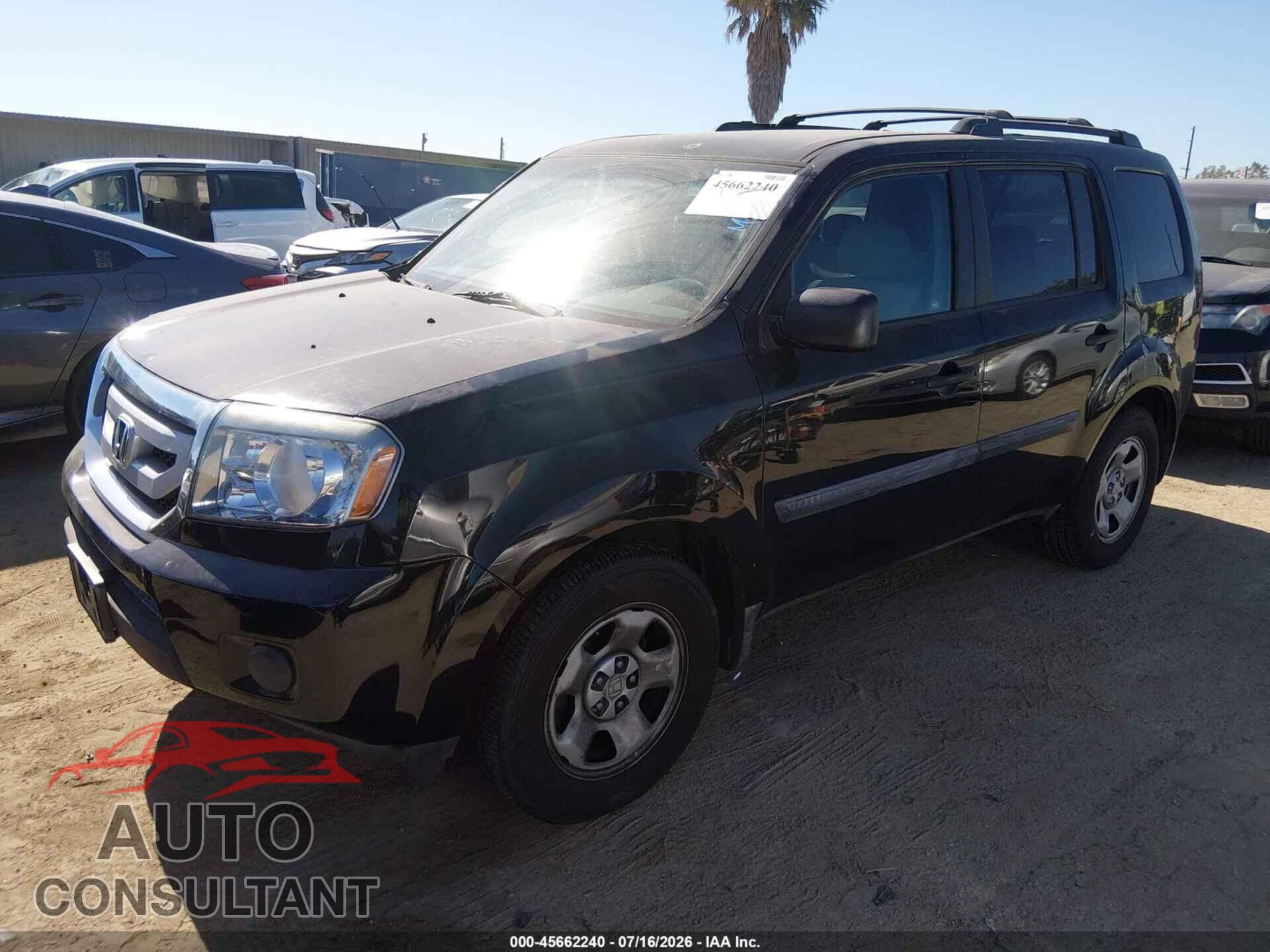 HONDA PILOT 2011 - 5FNYF3H29BB038274