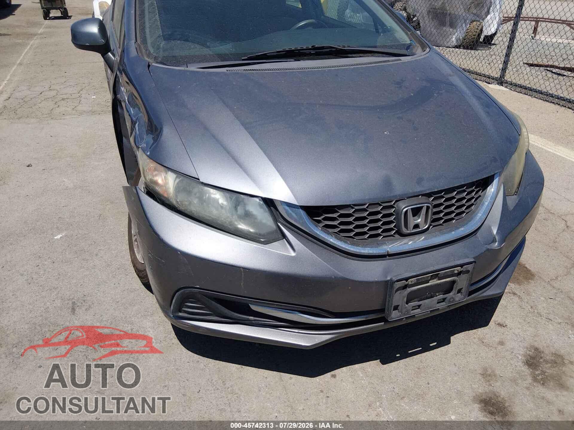 HONDA CIVIC 2013 - 19XFB2F52DE094091