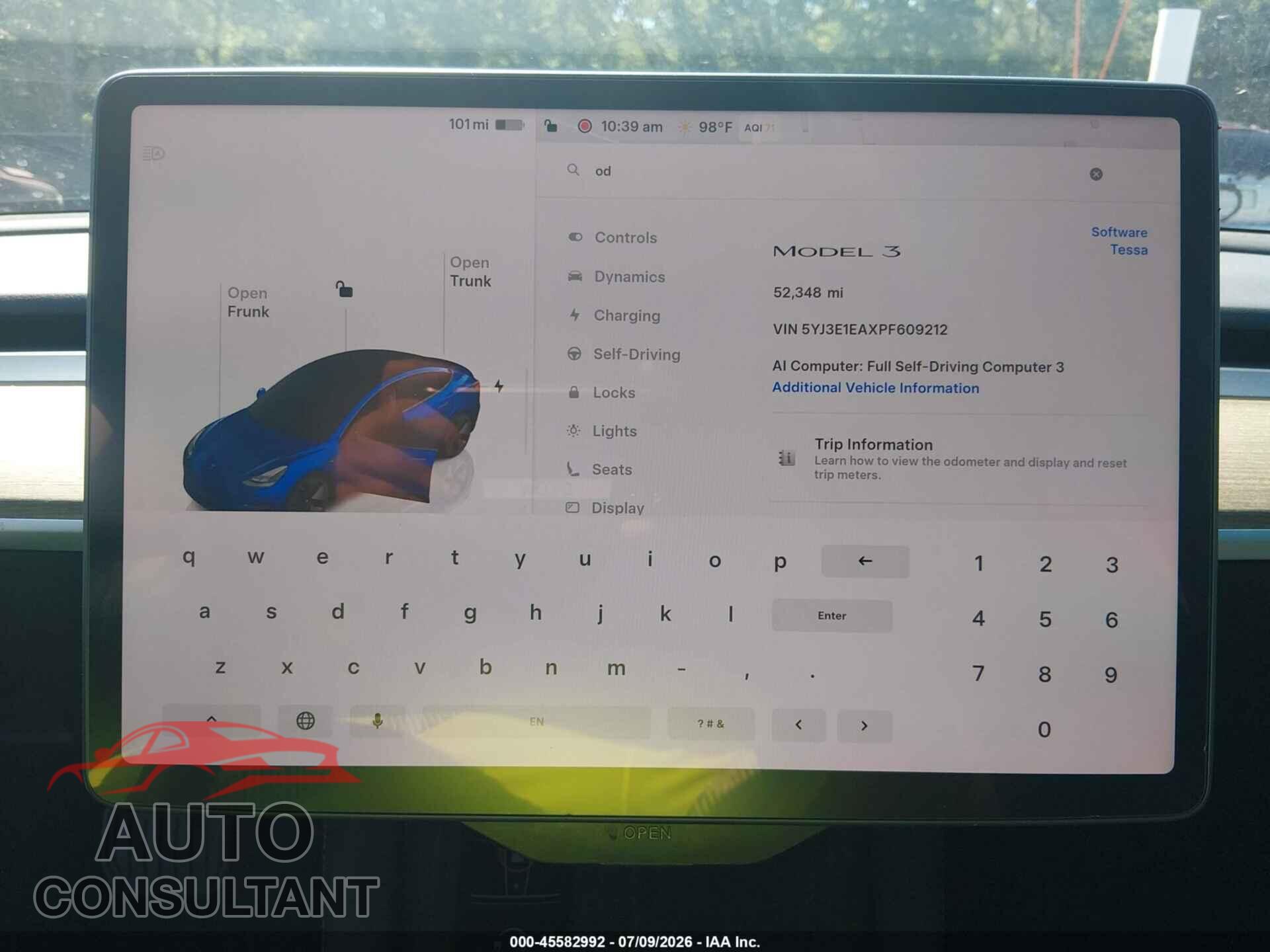 TESLA MODEL 3 2023 - 5YJ3E1EAXPF609212