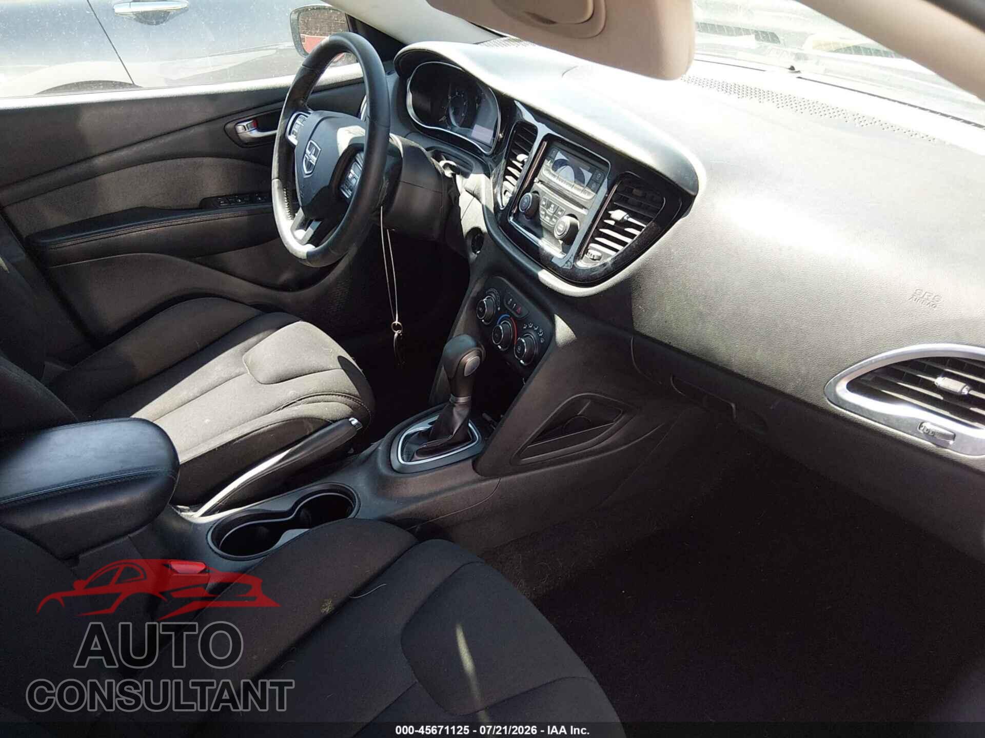DODGE DART 2013 - 1C3CDFBA2DD300362