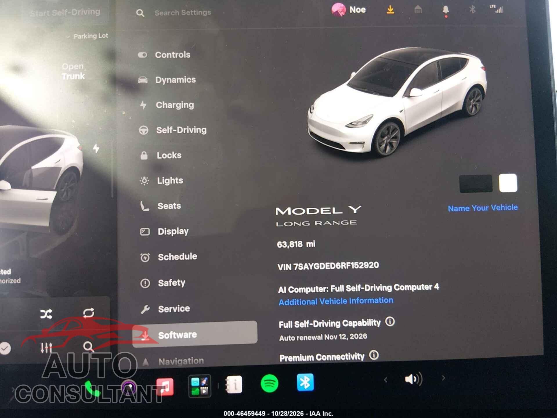 TESLA MODEL Y 2024 - 7SAYGDED6RF152920